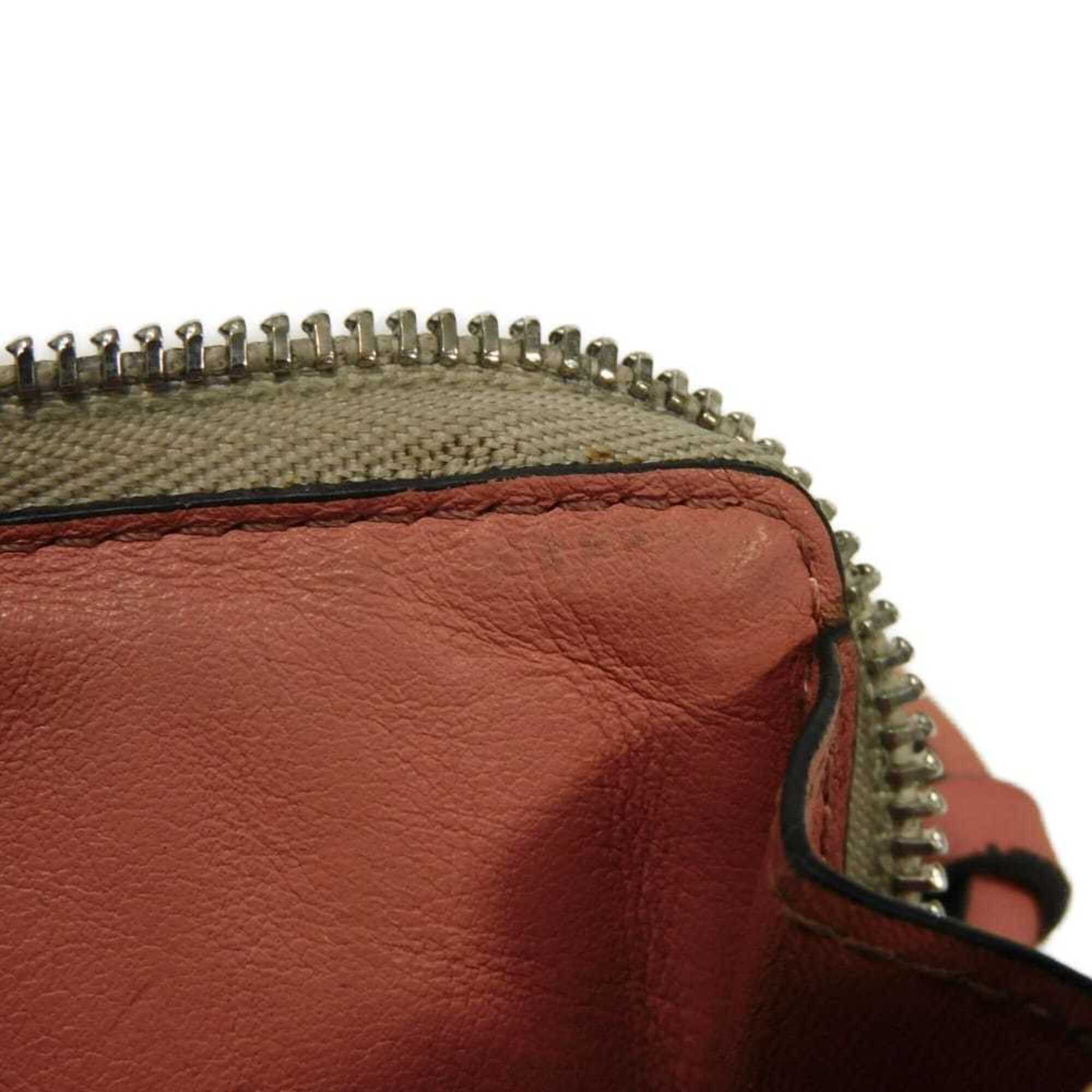 Loewe Gray Leather Coin Purse/Coin Case (Pre-Owned)