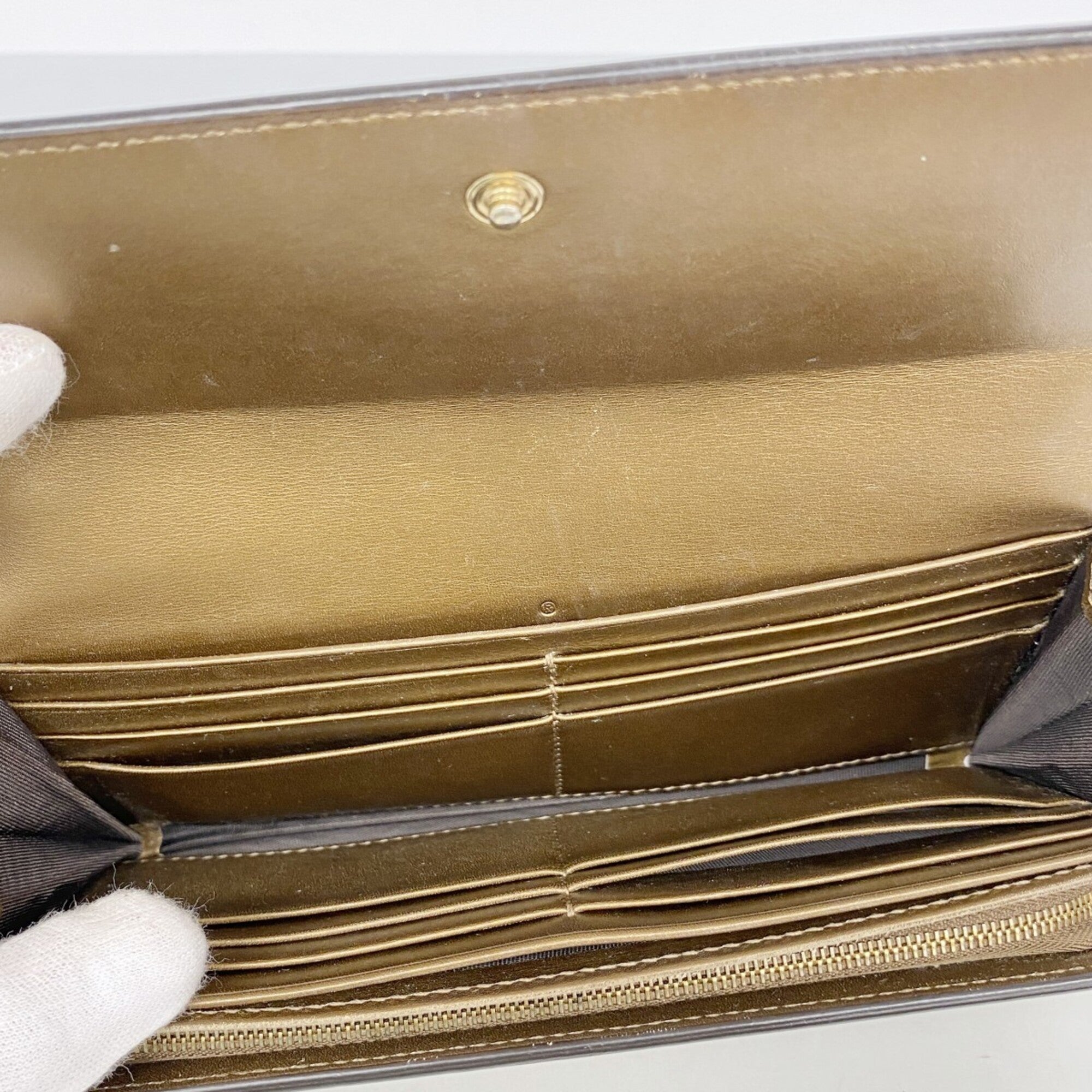 Gucci Bronze Long Wallet (Bi-Fold) (Pre-Owned)