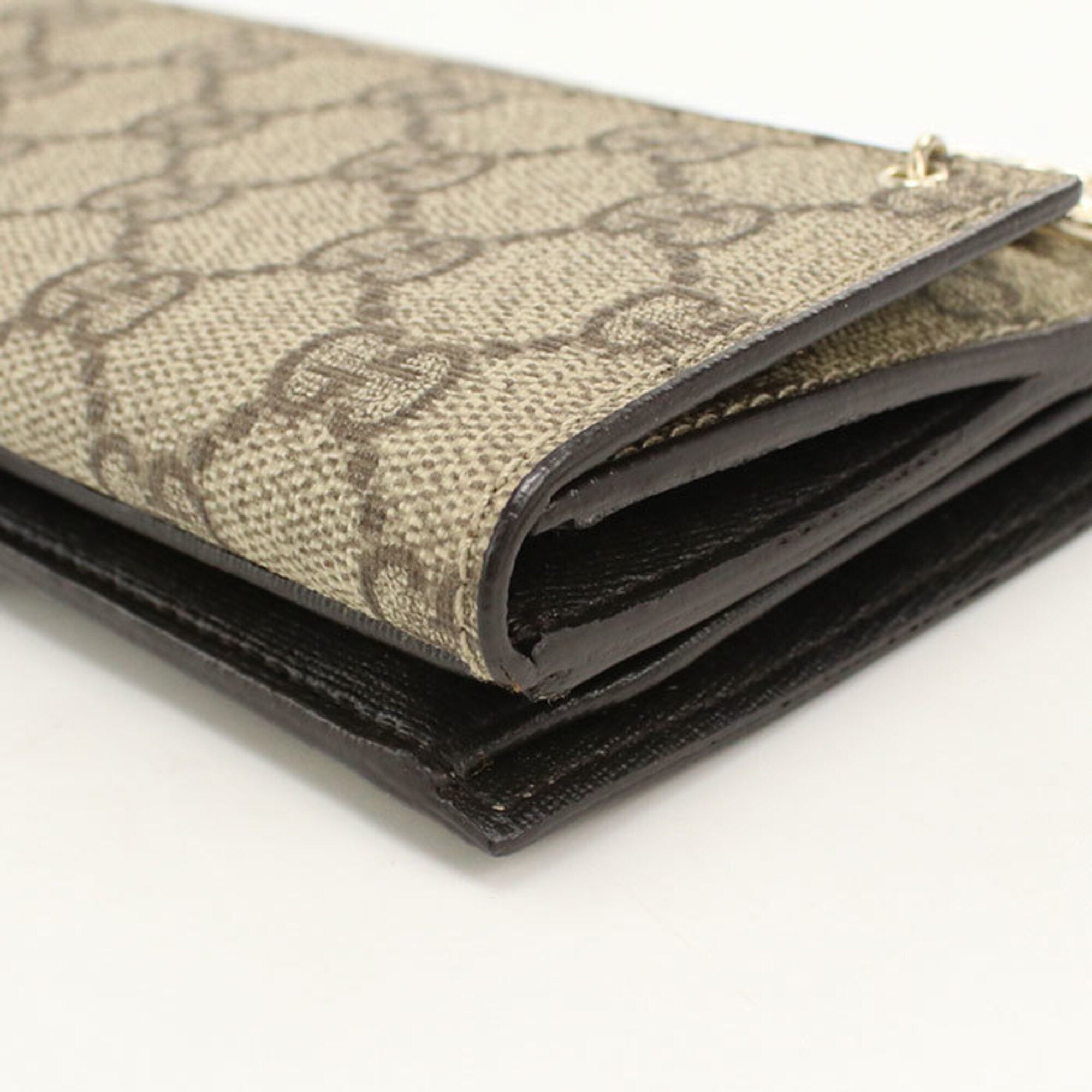 Gucci Beige Pvc Long Wallet (Bi-Fold) (Pre-Owned)