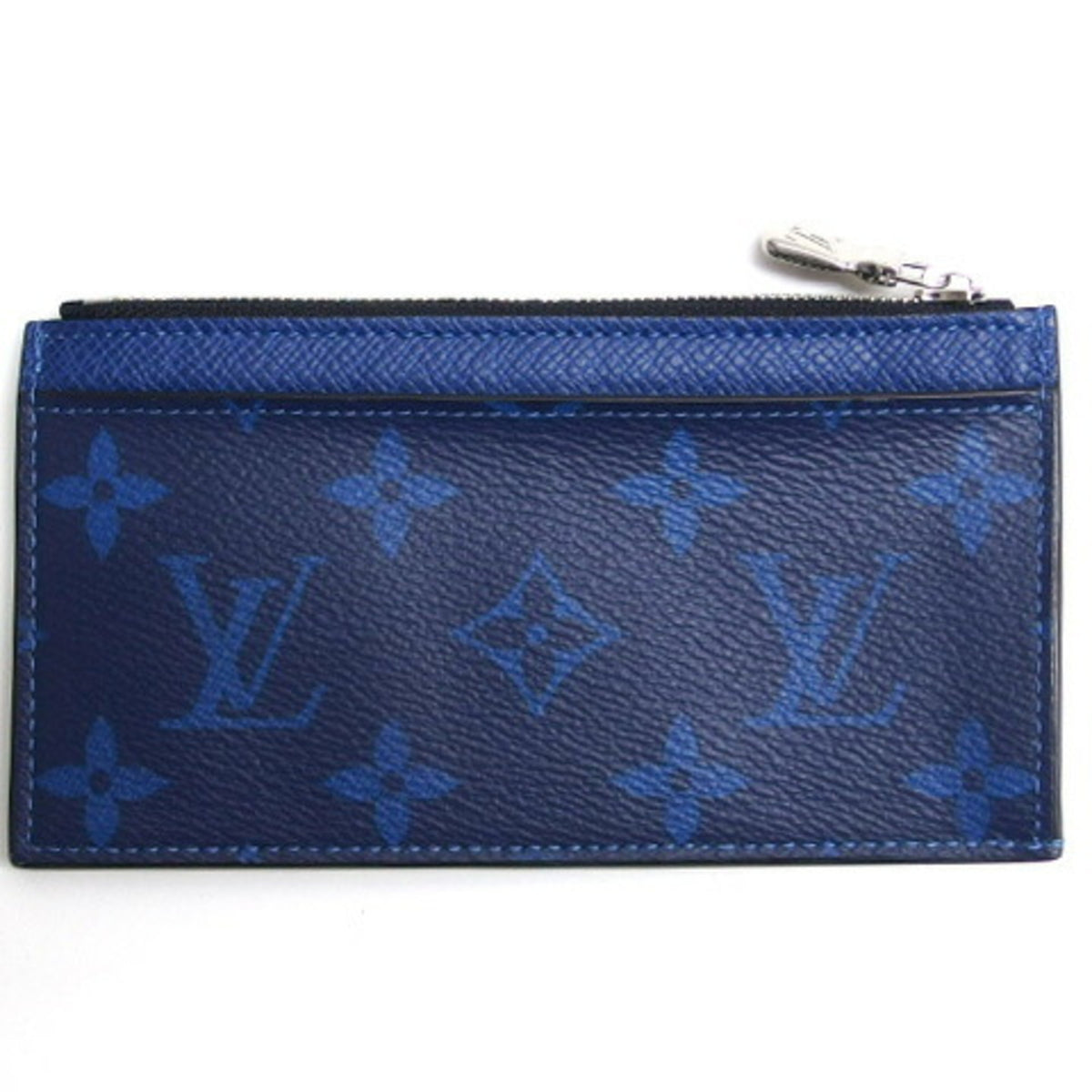 Louis Vuitton Blue Cobalt Monogram Canvas Taiga Leather Leather Coin Purse/Coin Case (Pre-Owned)