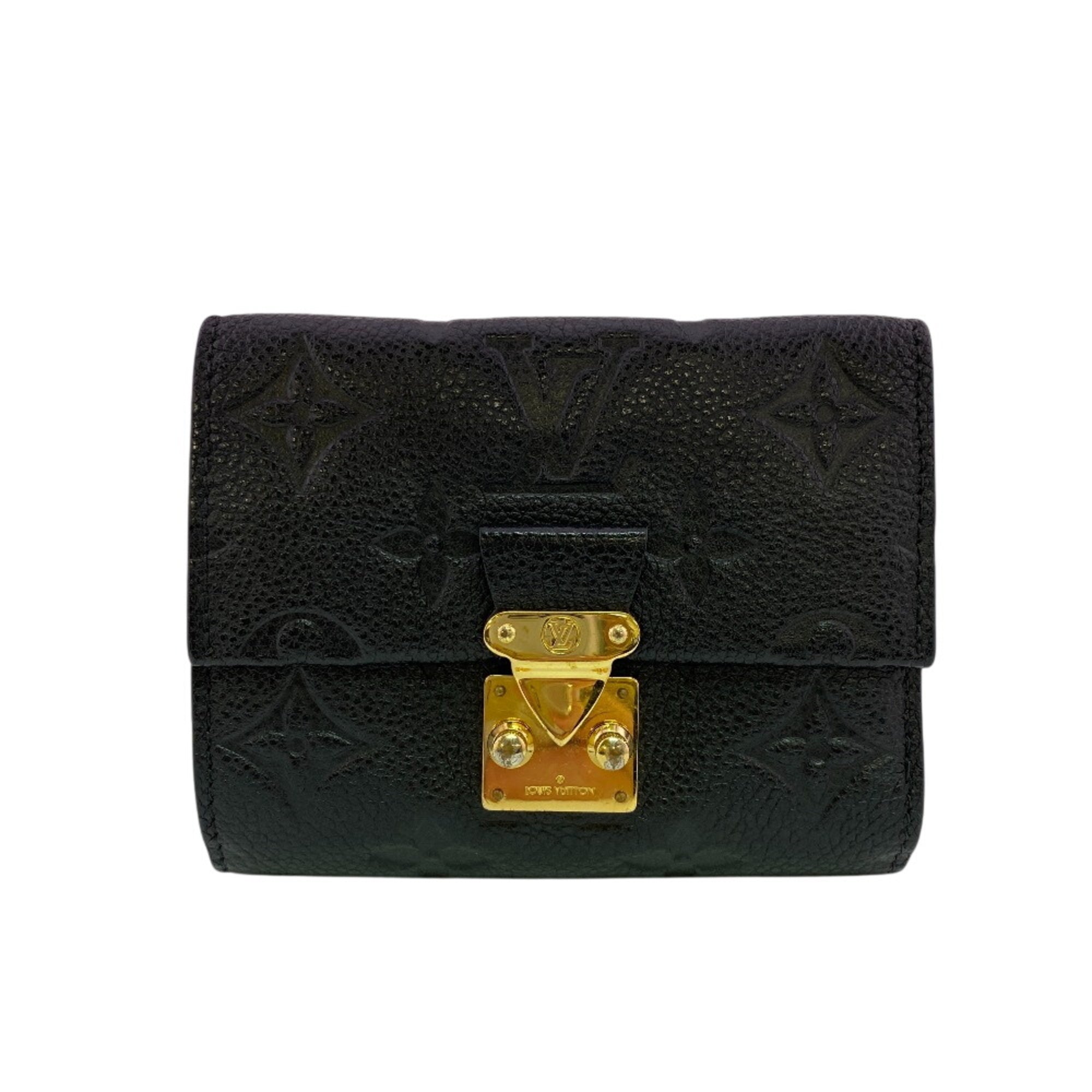 Louis Vuitton Black Monogram Empreinte Wallet (Tri-Fold) (Pre-Owned)