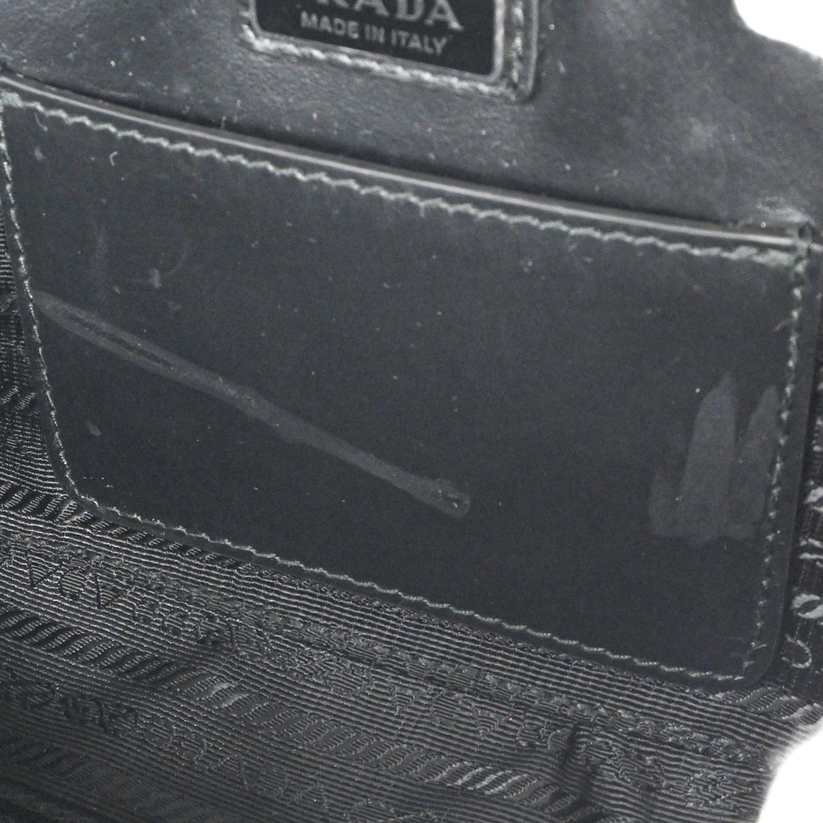 Prada Saffiano Black Leather Shoulder Bag (Pre-Owned)