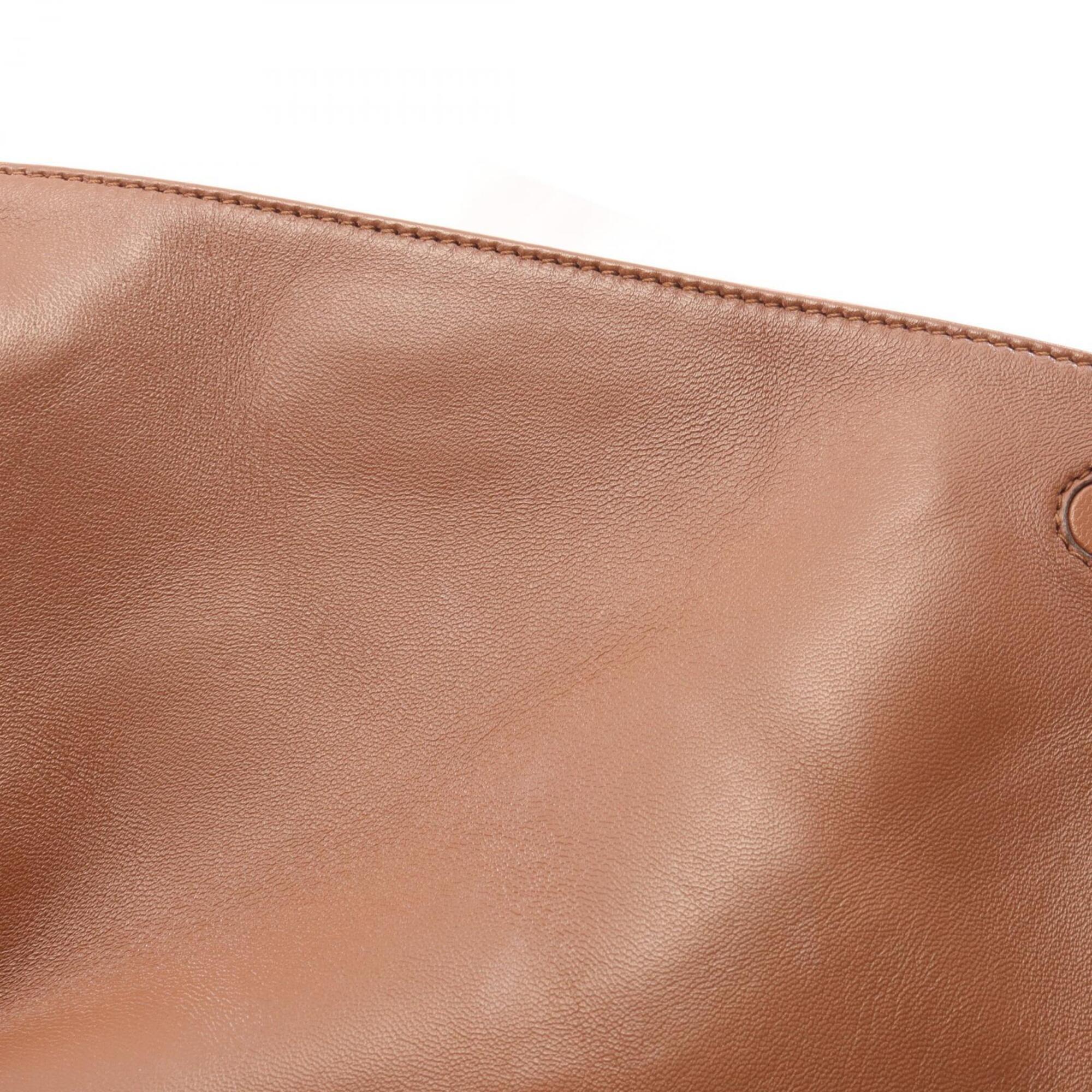 Miu Miu Brown Leather Handbag Shoulder Bag (Pre-Owned)