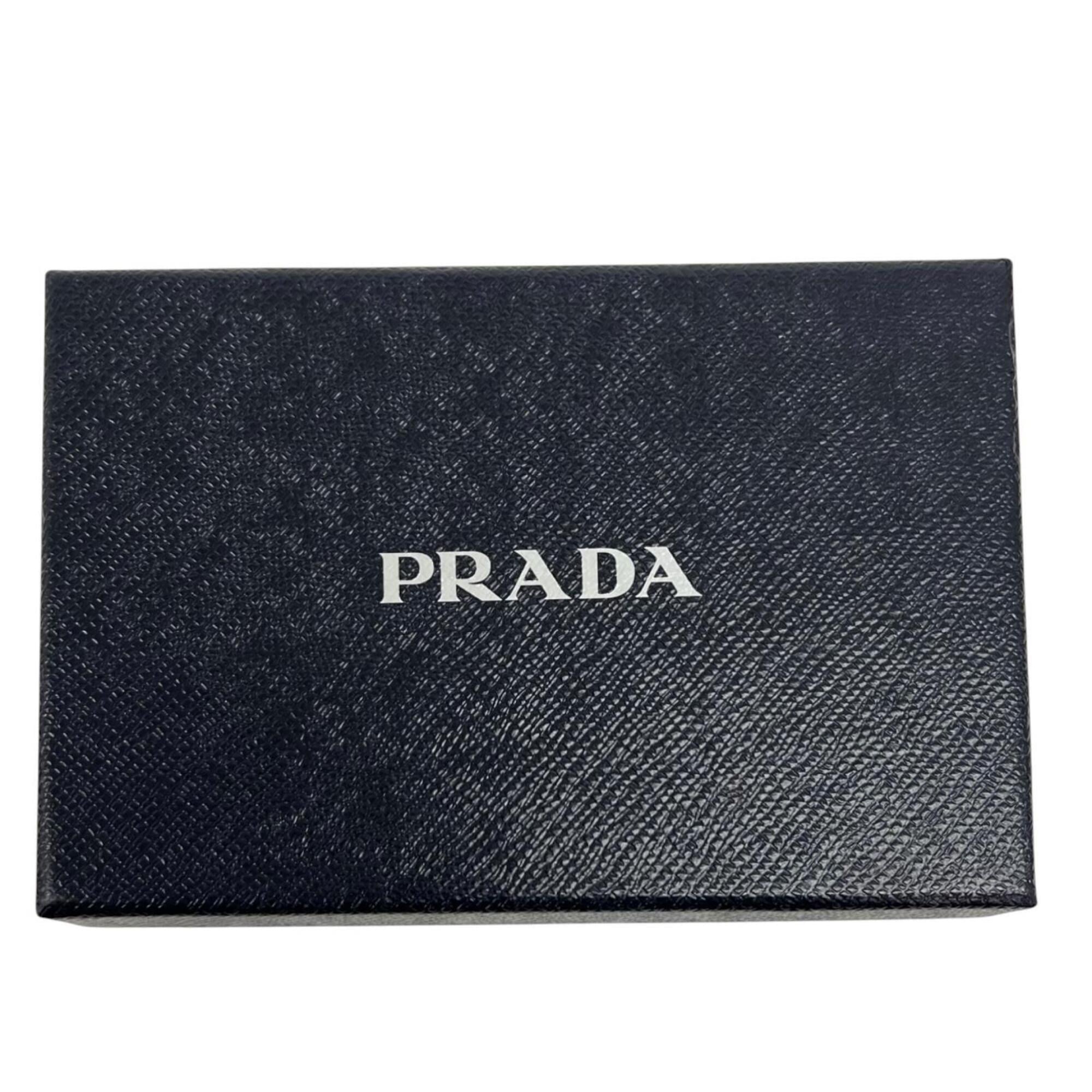Prada Burgundy Ivory Pink Saffiano Metal Wallet (Bi-Fold) (Pre-Owned)
