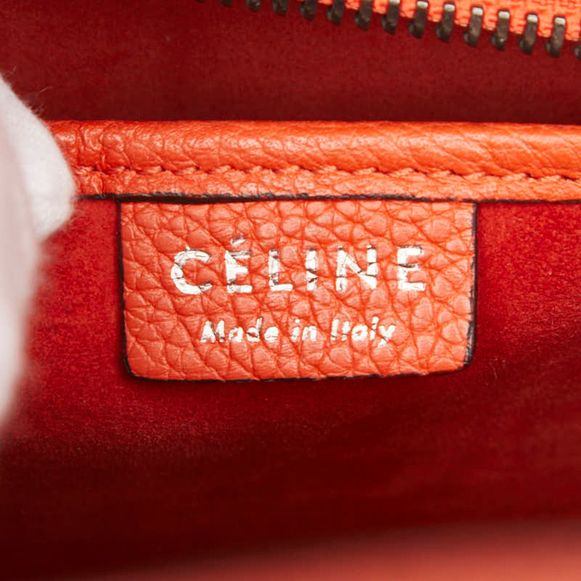 Celine Red Color Leather Handbag Shoulder Bag (Pre-Owned)
