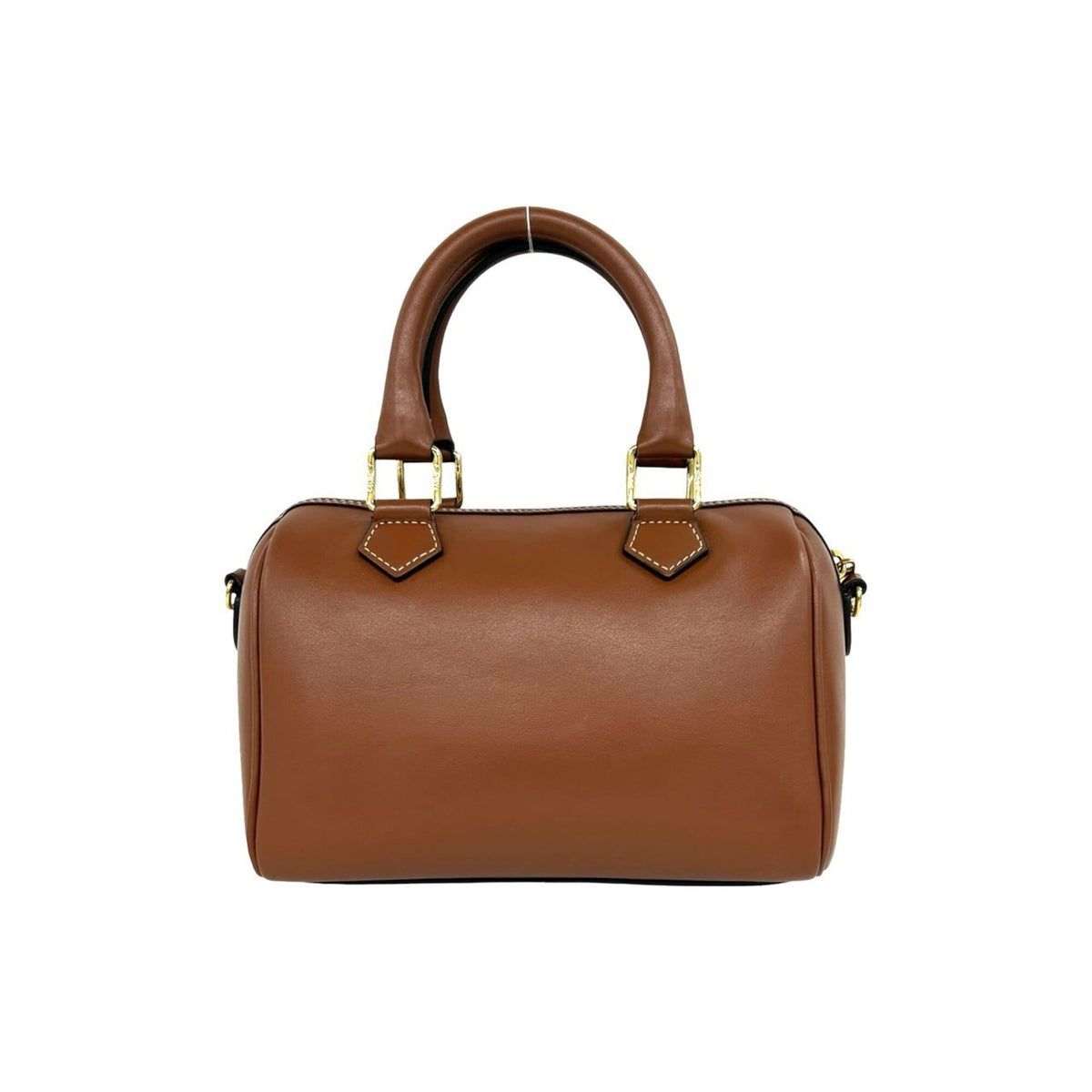 Celine Brown Leather Boston Bag Handbag Shoulder Bag (Pre-Owned)
