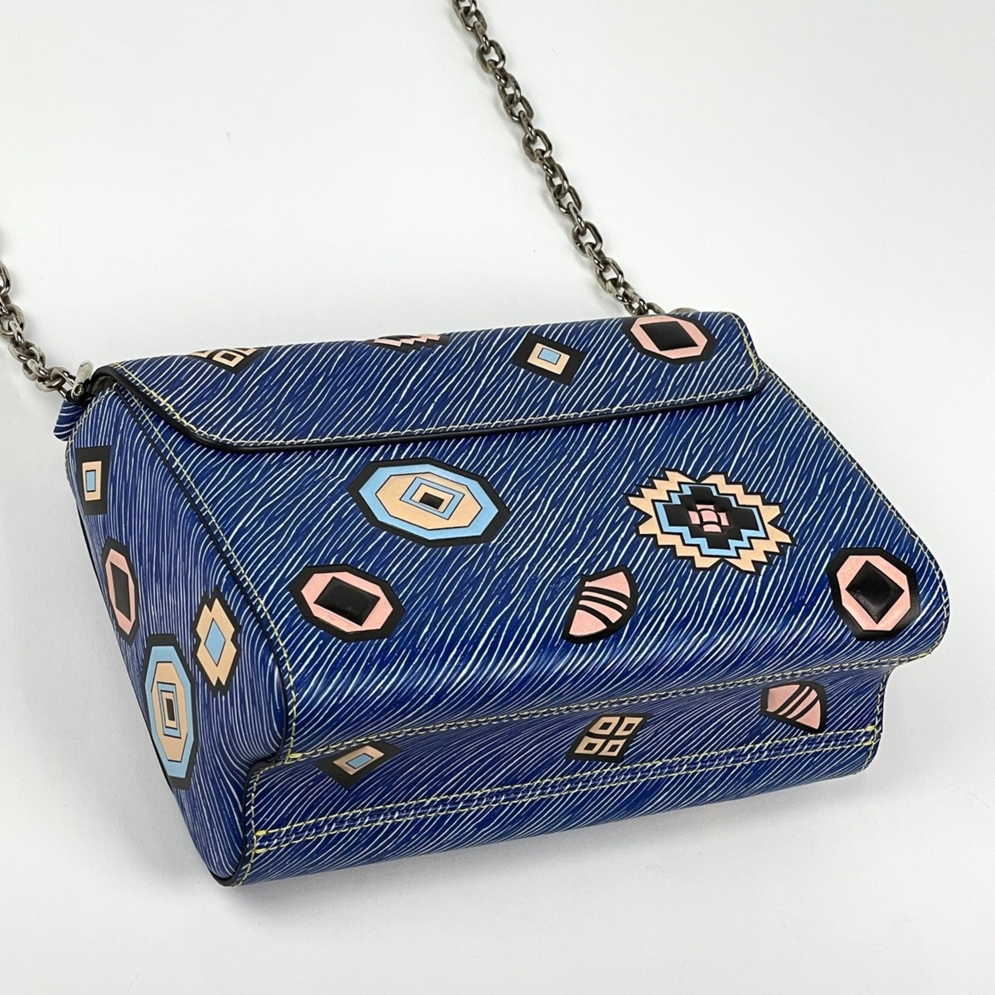 Louis Vuitton Epi Denim Blue Epi Denim Leather Shoulder Bag (Pre-Owned)