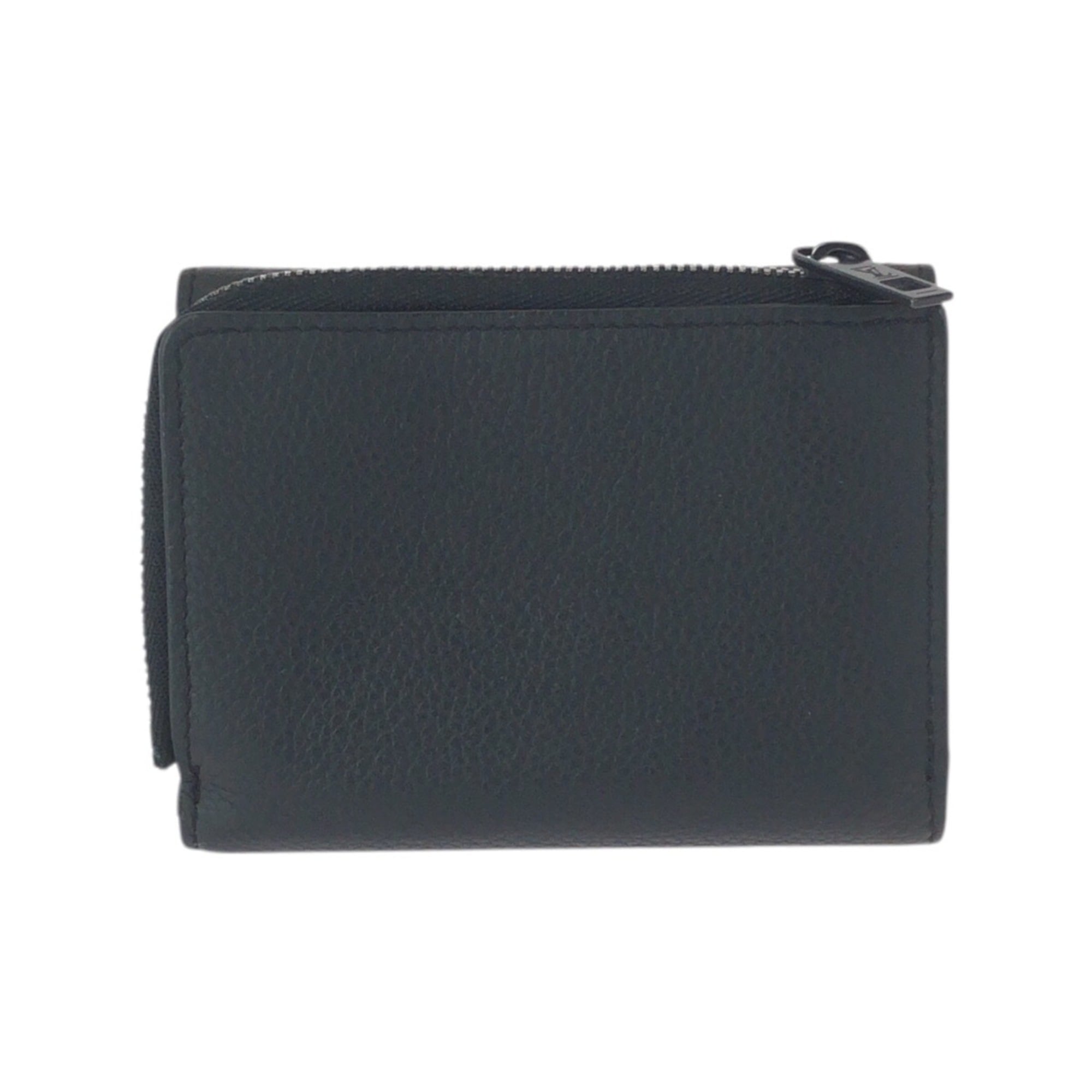 Louis Vuitton Black Leather Wallet (Tri-Fold) (Pre-Owned)