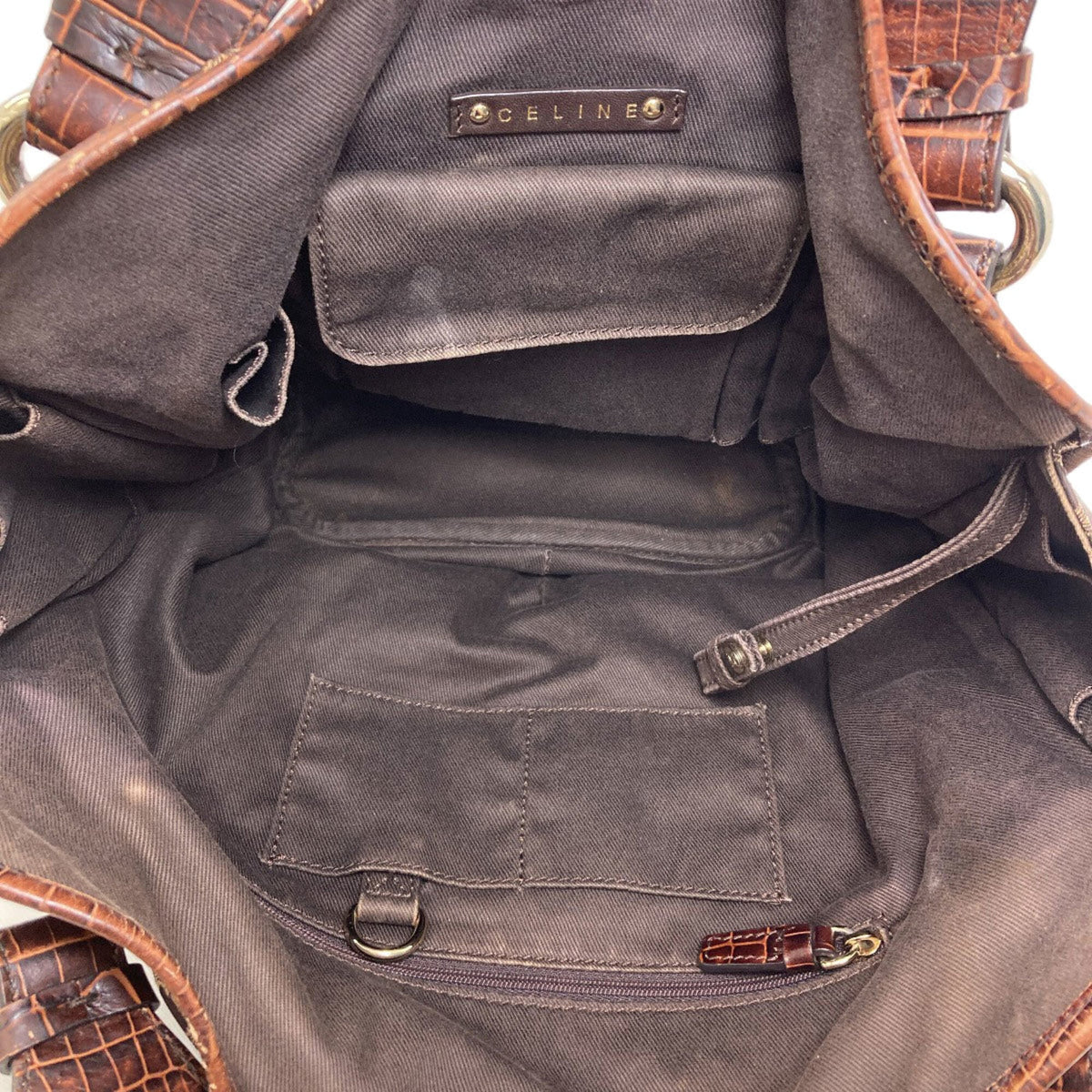 Celine Macadam Brown Canvas Tote Bag (Pre-Owned)