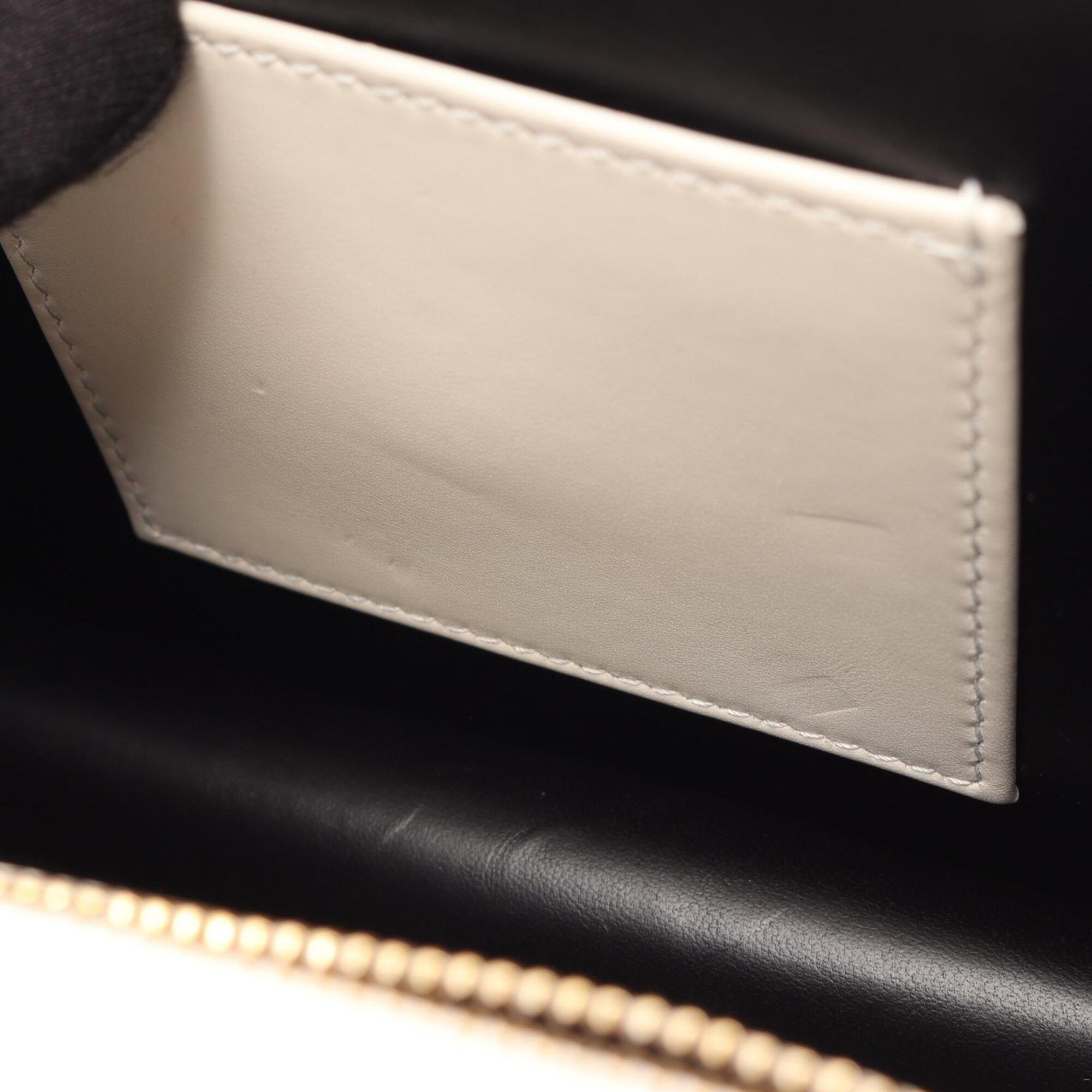 Bvlgari White Leather Handbag Shoulder Bag (Pre-Owned)