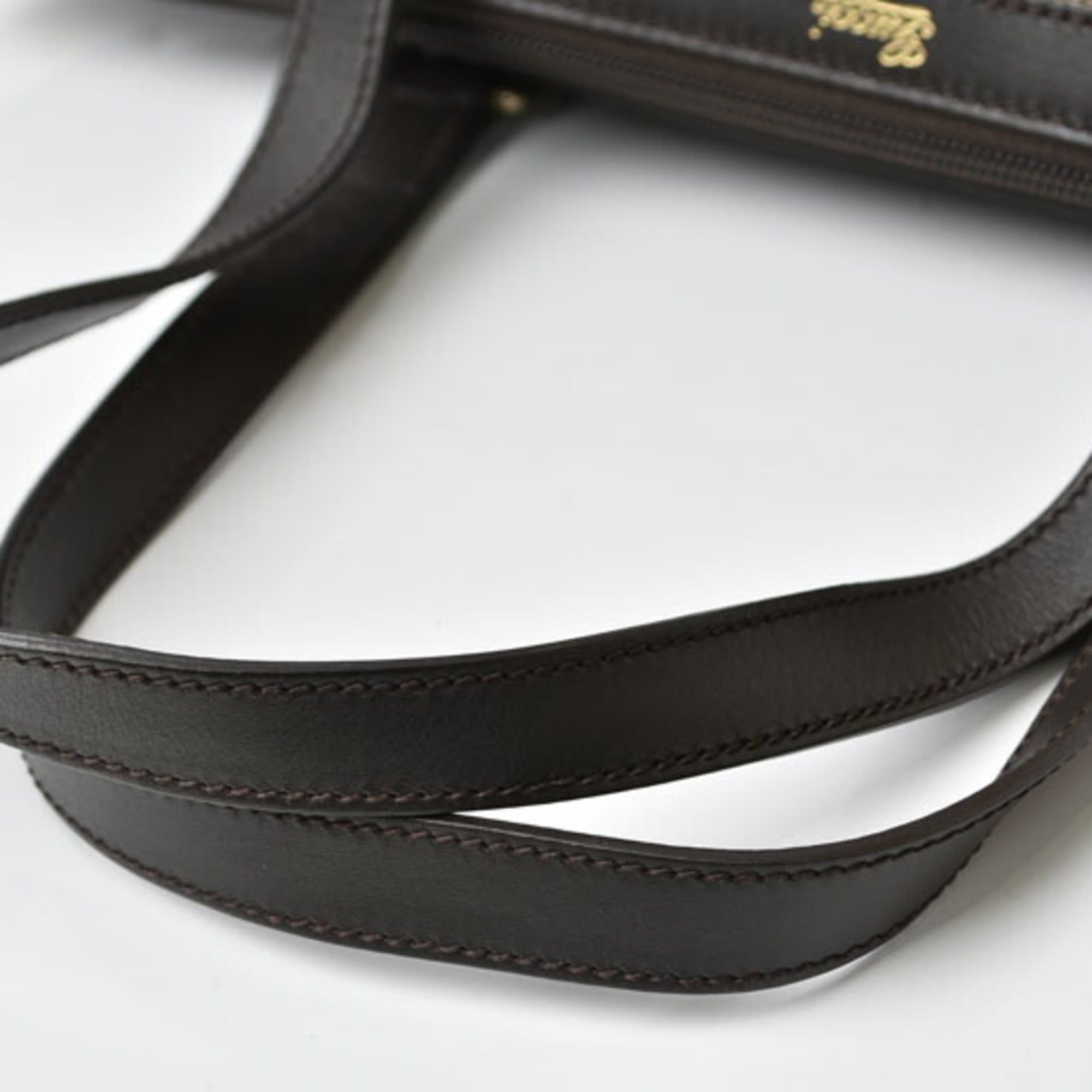 Gucci Black Dark Brown Gg Canvas Shopping Bag Tote Bag (Pre-Owned)