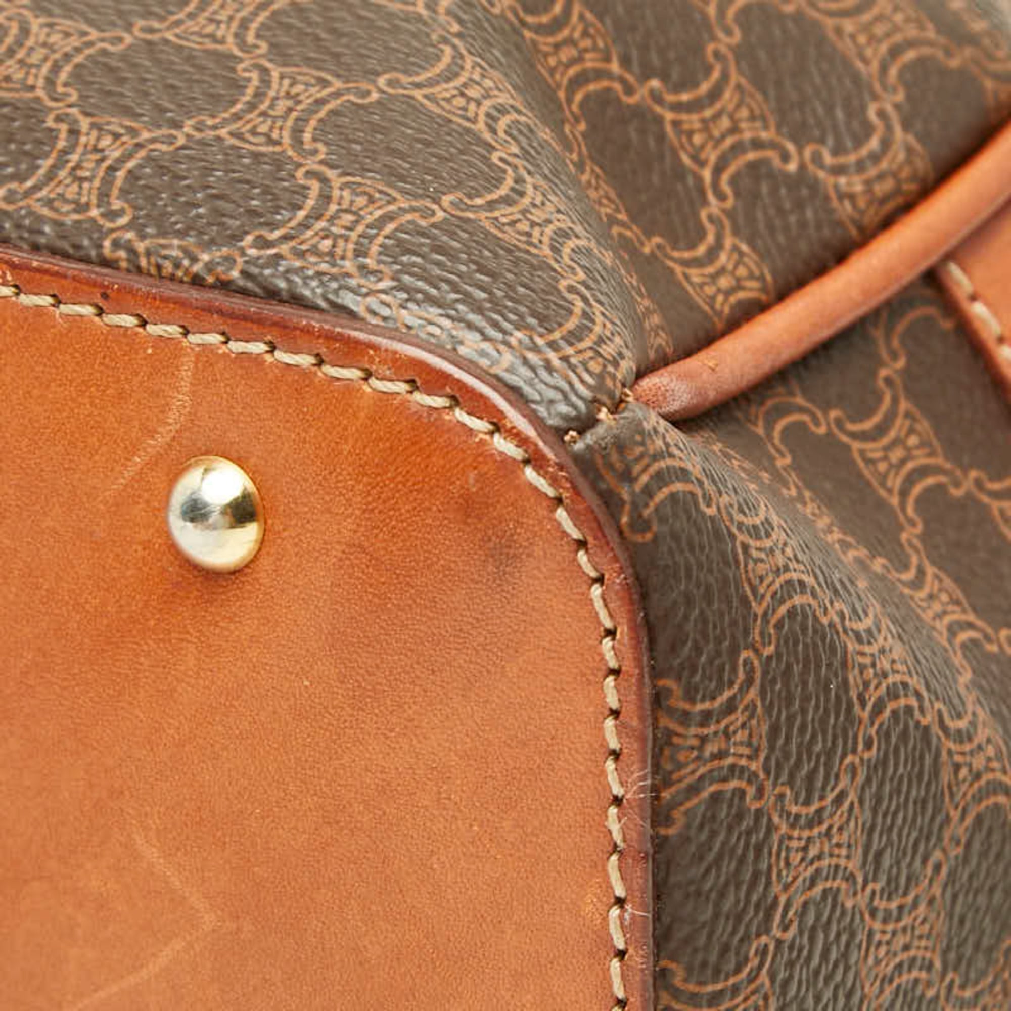 Celine Brown Pvc Leather Handbag (Pre-Owned)