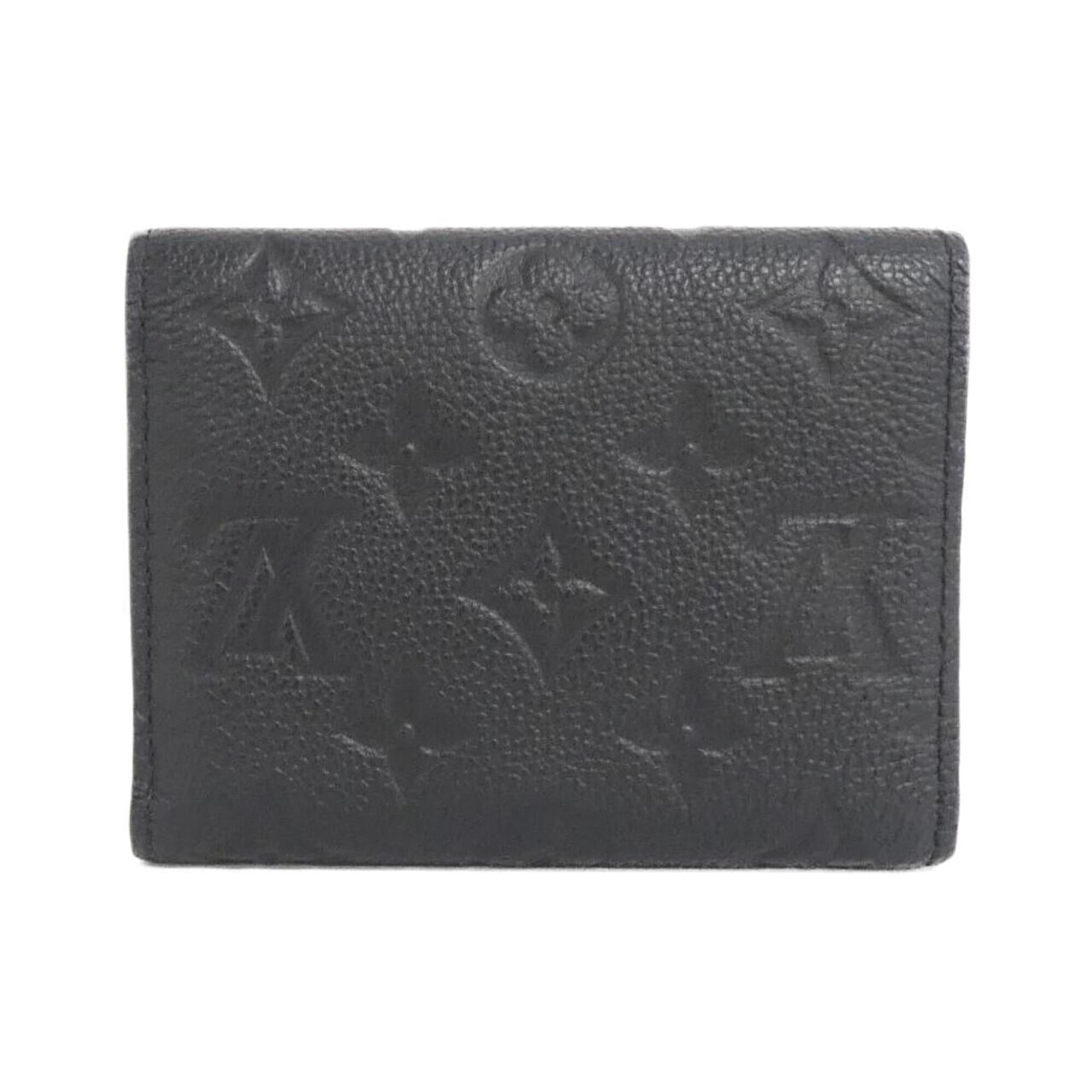 Louis Vuitton Monogram Empreinte Black Leather Wallet (Tri-Fold) (Pre-Owned)