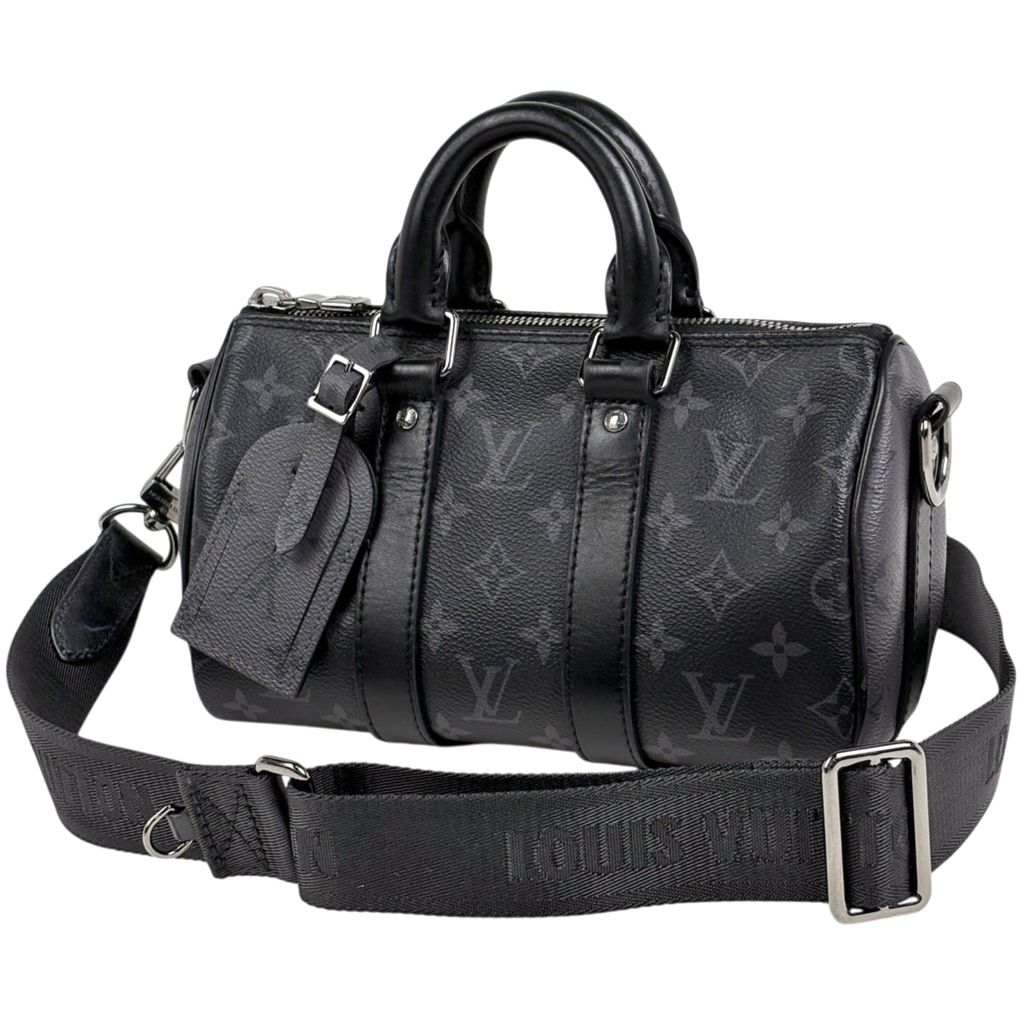 Louis Vuitton Black Gray Noir Monogram Eclipse Tote Bag (Pre-Owned)