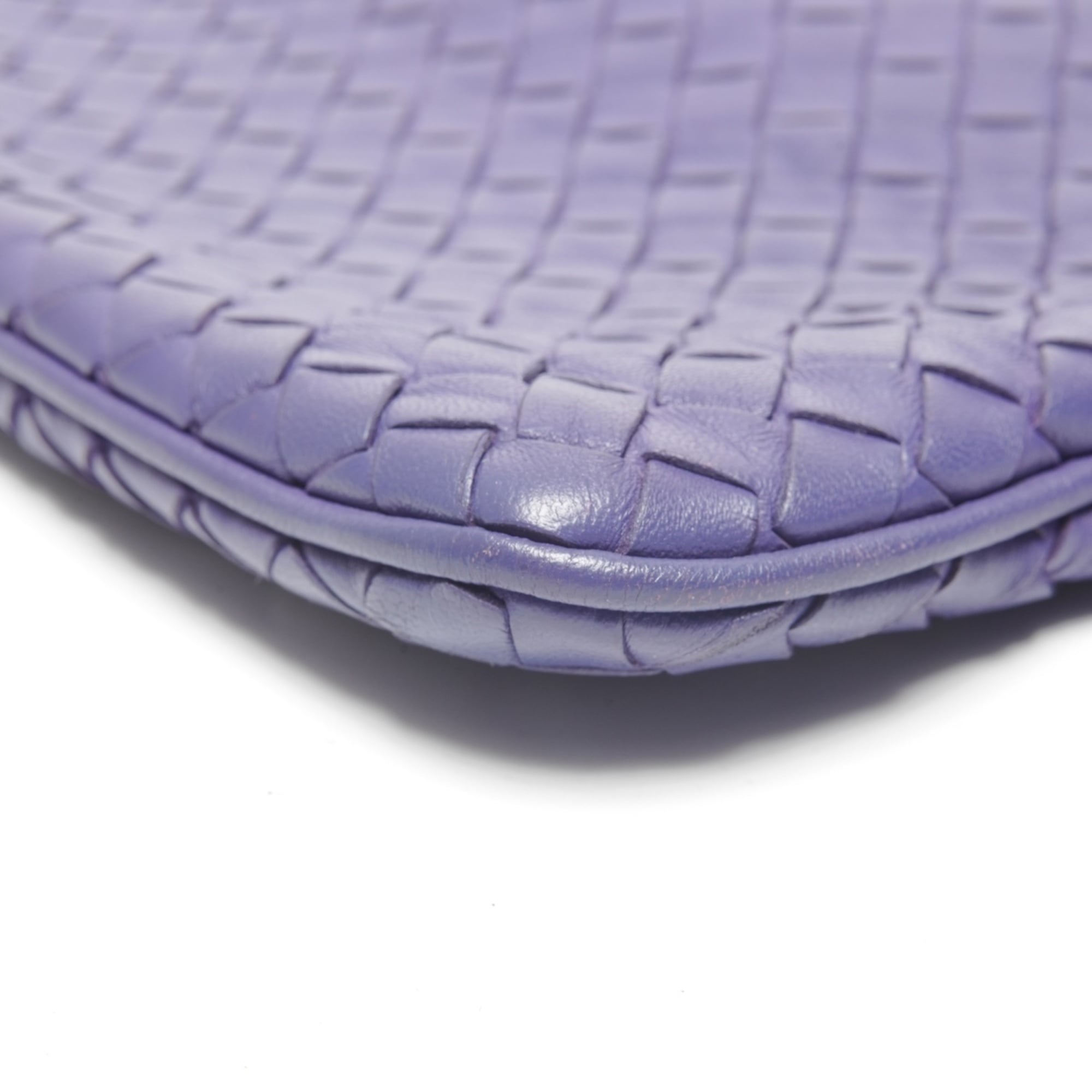 Bottega Veneta Intrecciato Purple Intrecciato Shoulder Bag (Pre-Owned)