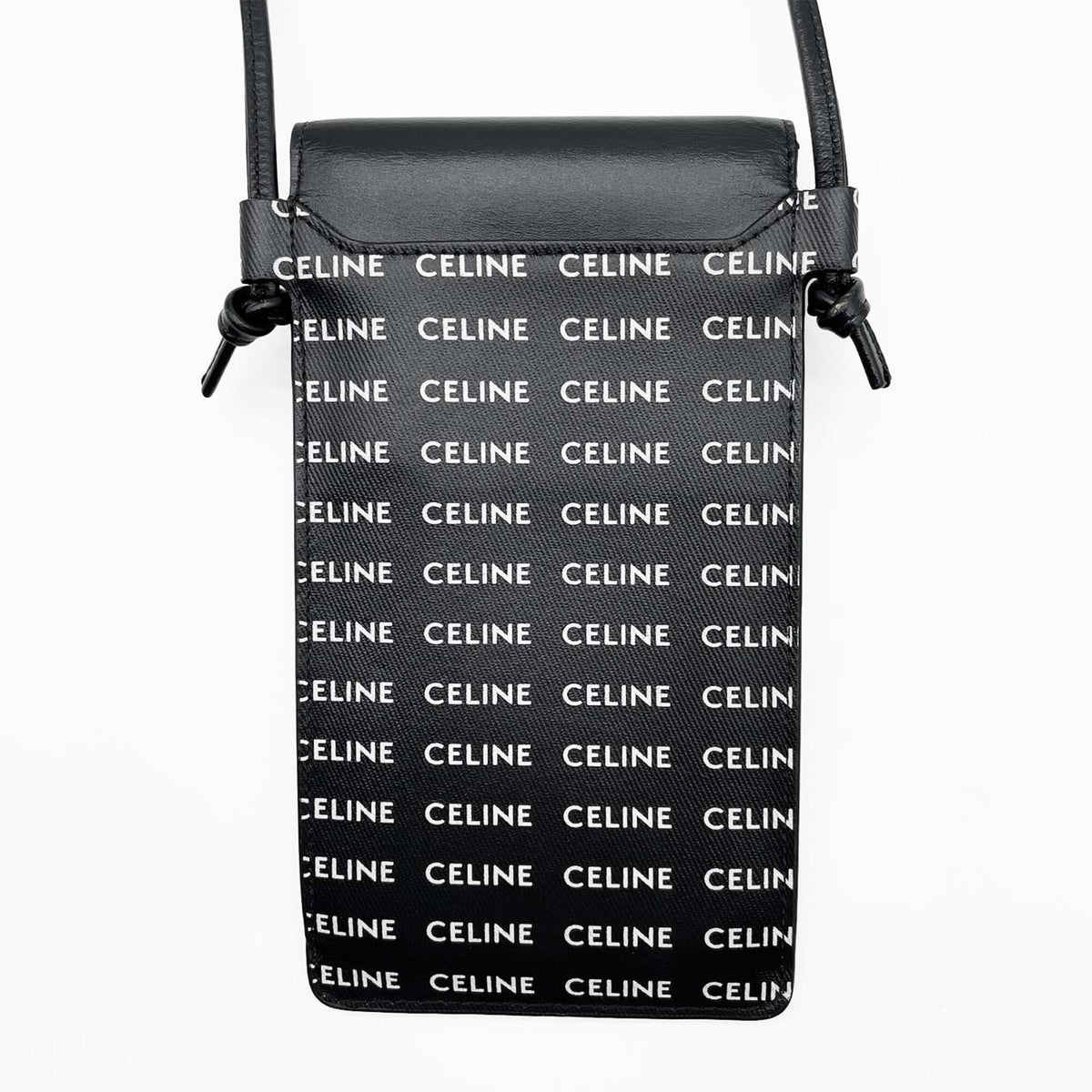 Celine Black White Leather Pvc Shoulder Bag (Pre-Owned)