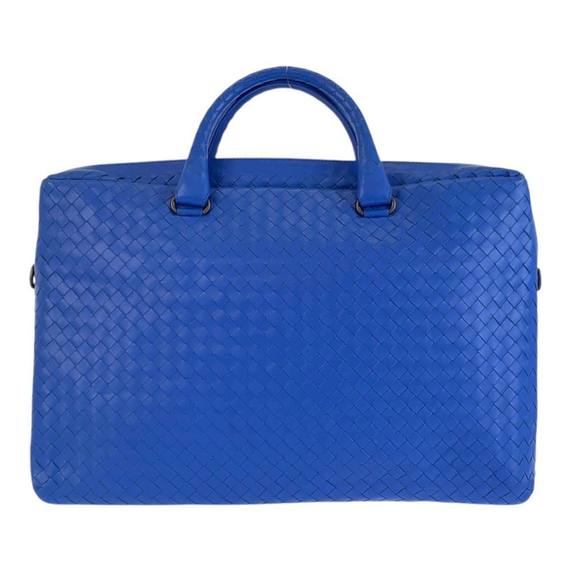 Bottega Veneta Blue Leather Briefcase (Pre-Owned)