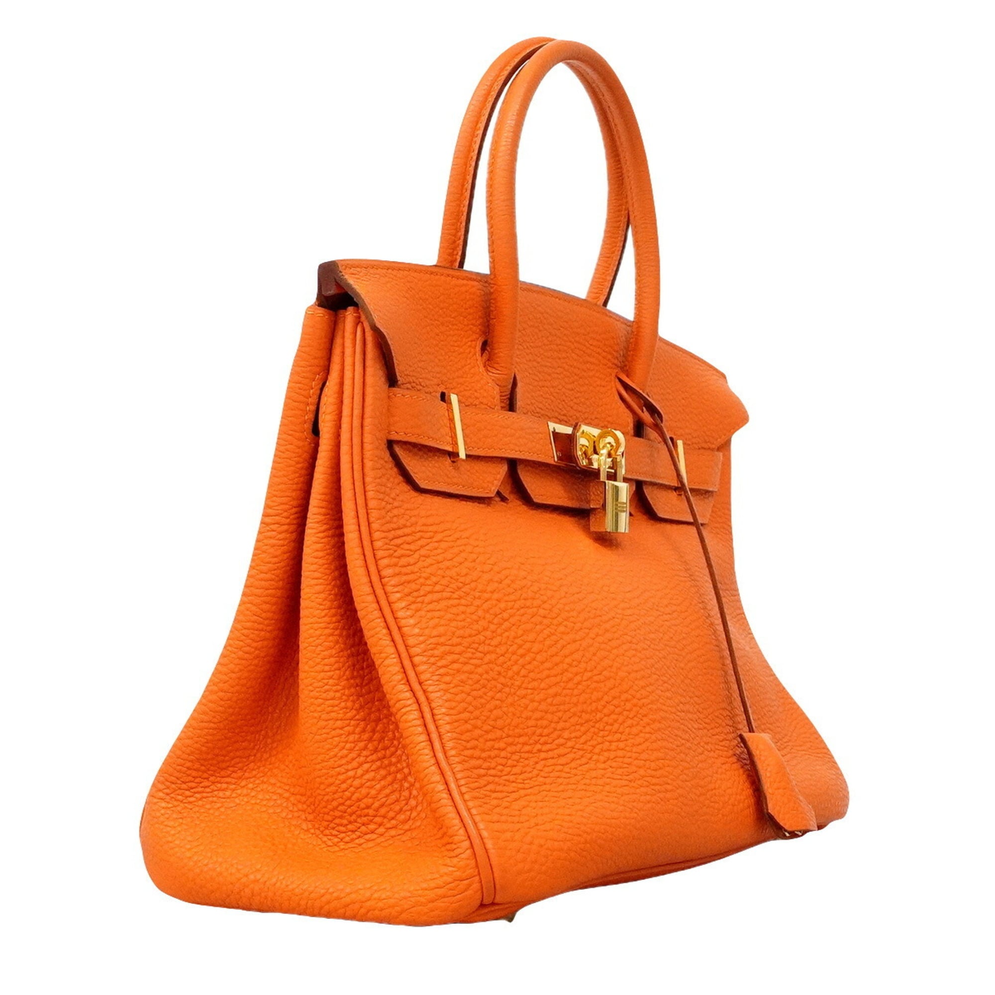 Hermes Orange Togo Leather Handbag (Pre-Owned)