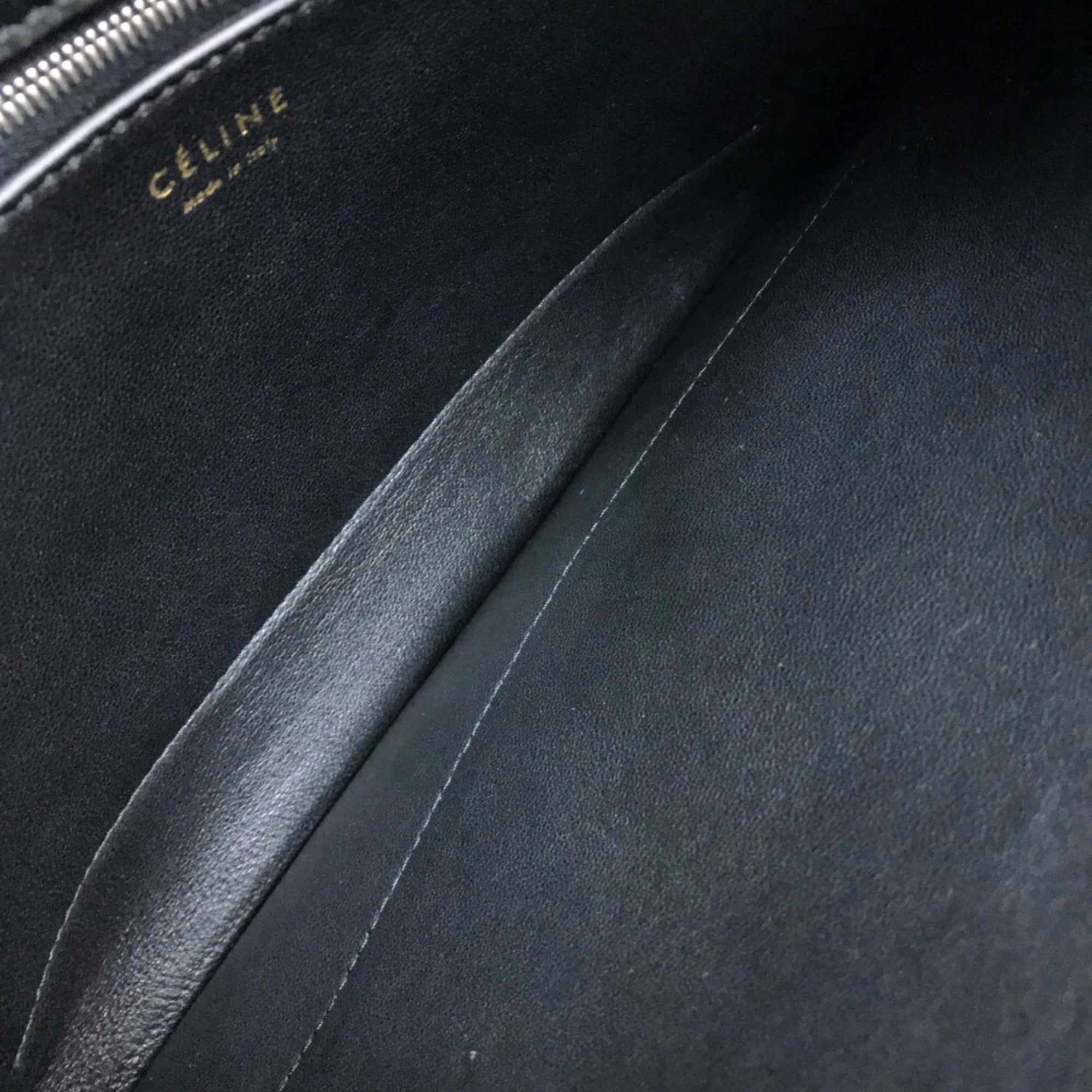 Celine Diamond Black Blue Brown Gray Suede Leather Clutch Bag Shoulder Bag (Pre-Owned)