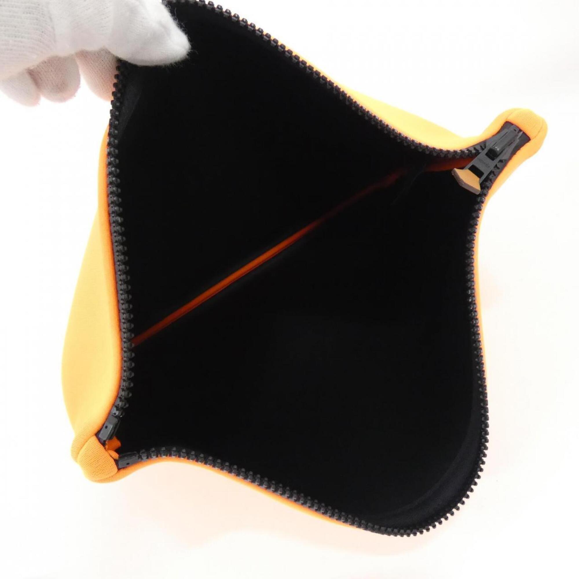 Hermes Orange Polyamide Handbag Pouch (Pre-Owned)