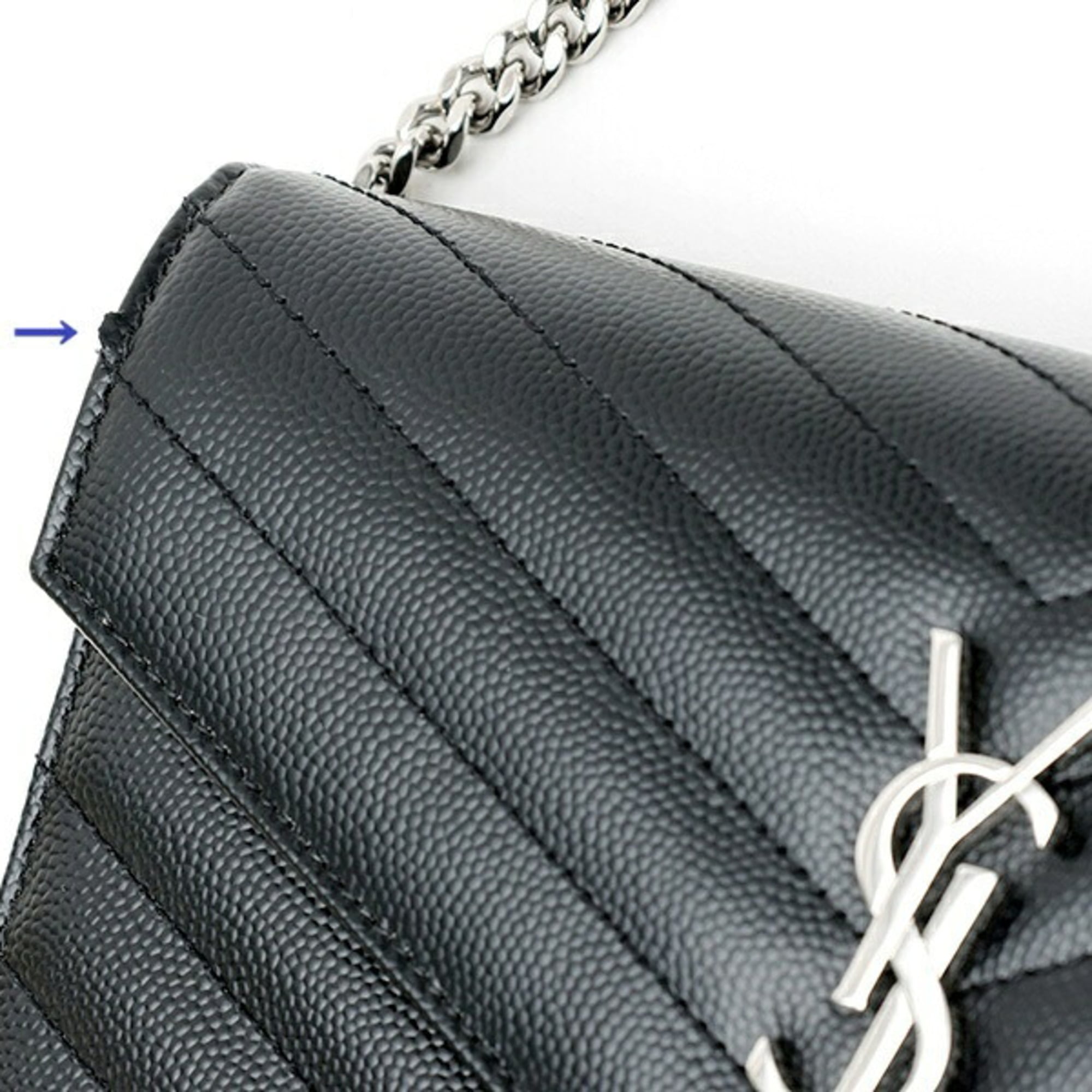 Saint Laurent Black Leather Shoulder Bag (Pre-Owned)
