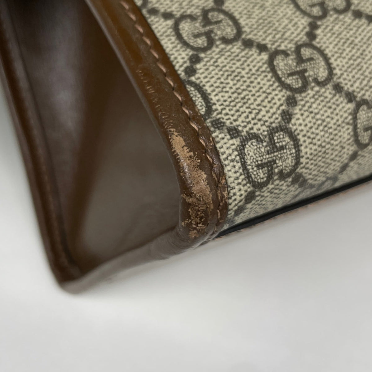 Gucci Brown Gg Supreme Leather Handbag (Pre-Owned)
