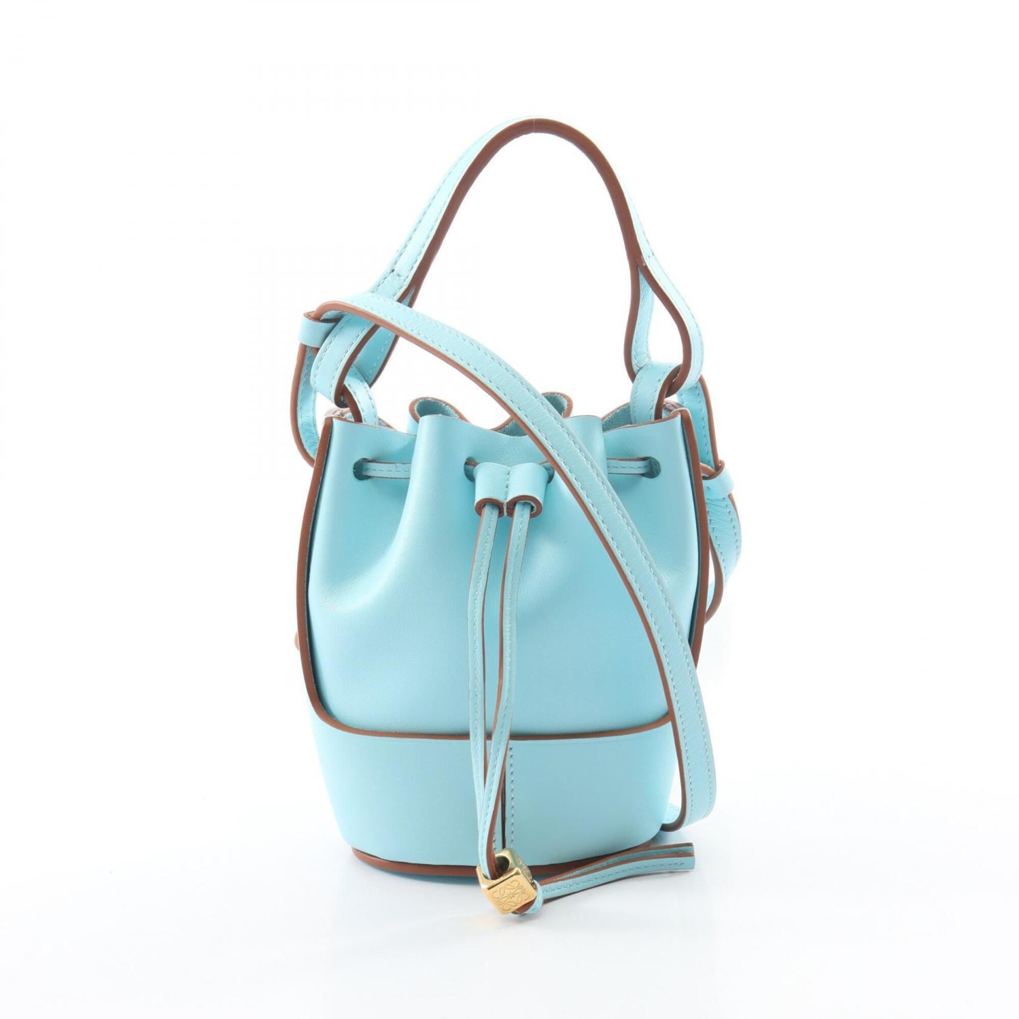 Loewe Blue Leather Handbag Shoulder Bag (Pre-Owned)