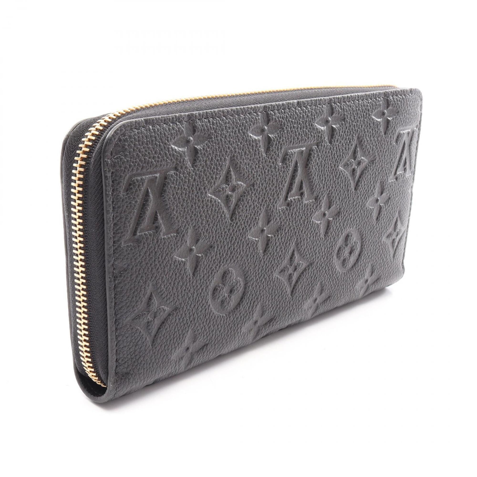 Louis Vuitton Black Leather Long Wallet (Bi-Fold) (Pre-Owned)