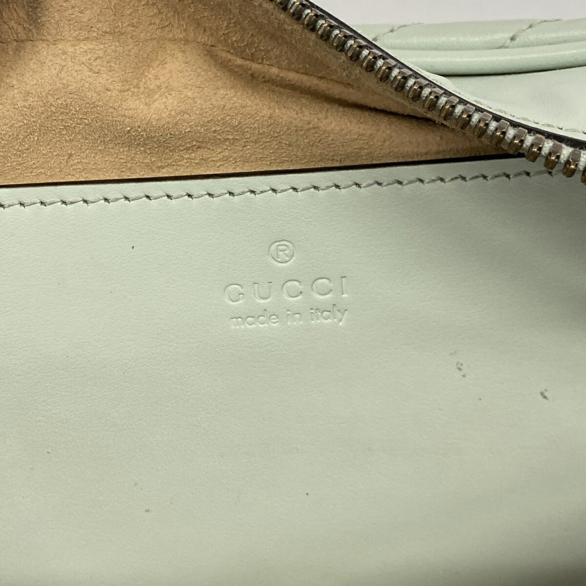Gucci Pale Green Leather Shoulder Bag (Pre-Owned)