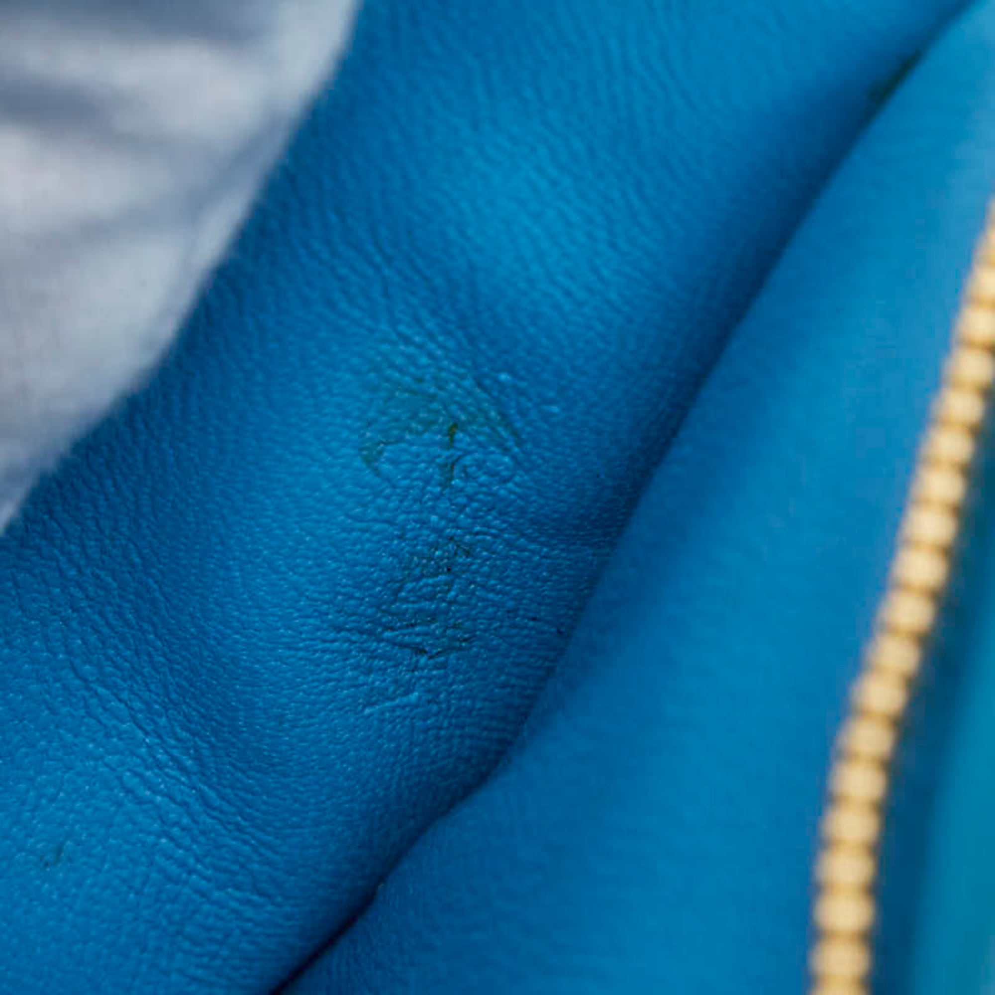 Celine Light Blue Leather Shoulder Bag (Pre-Owned)