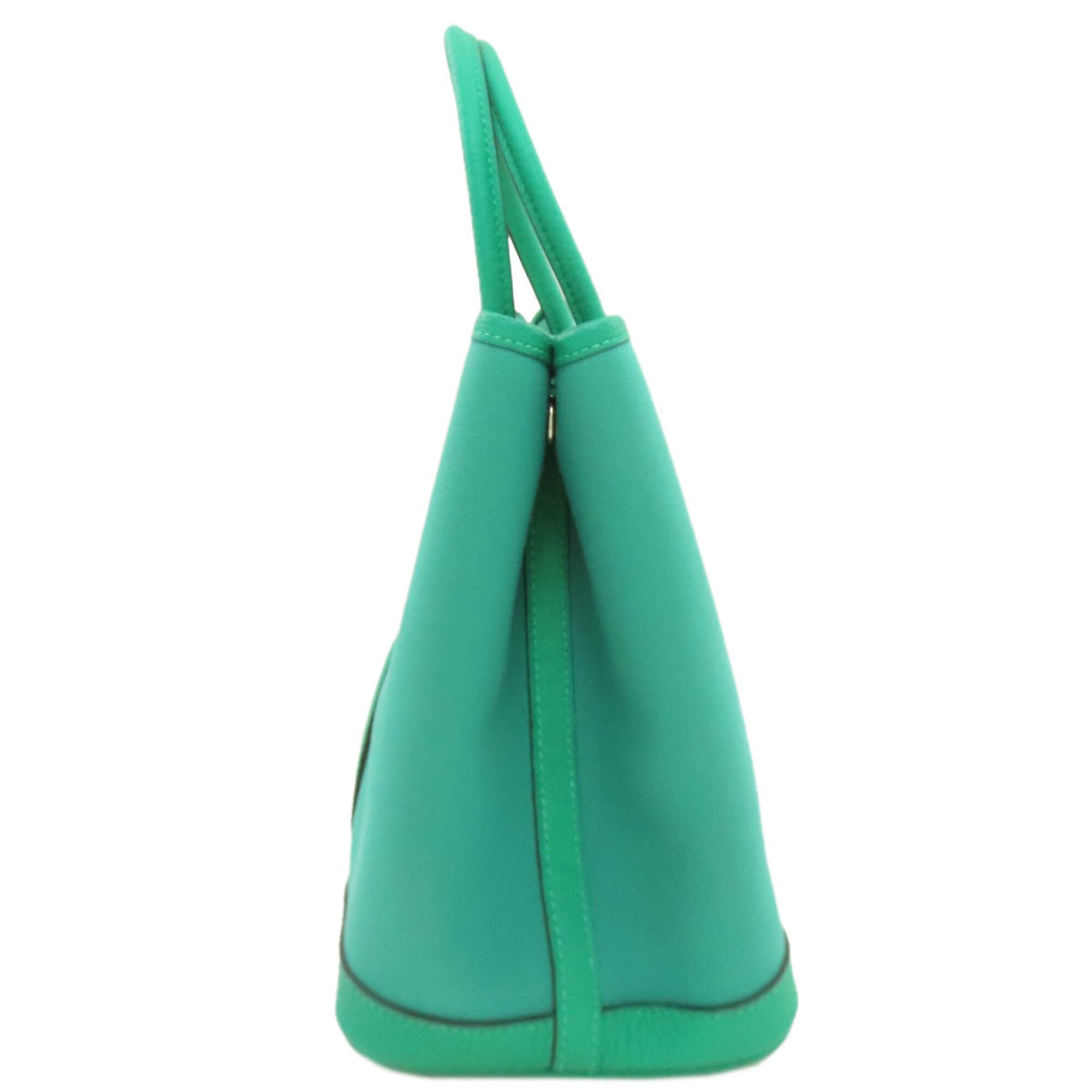 Hermes Garden Green Toile Officier Handbag (Pre-Owned)