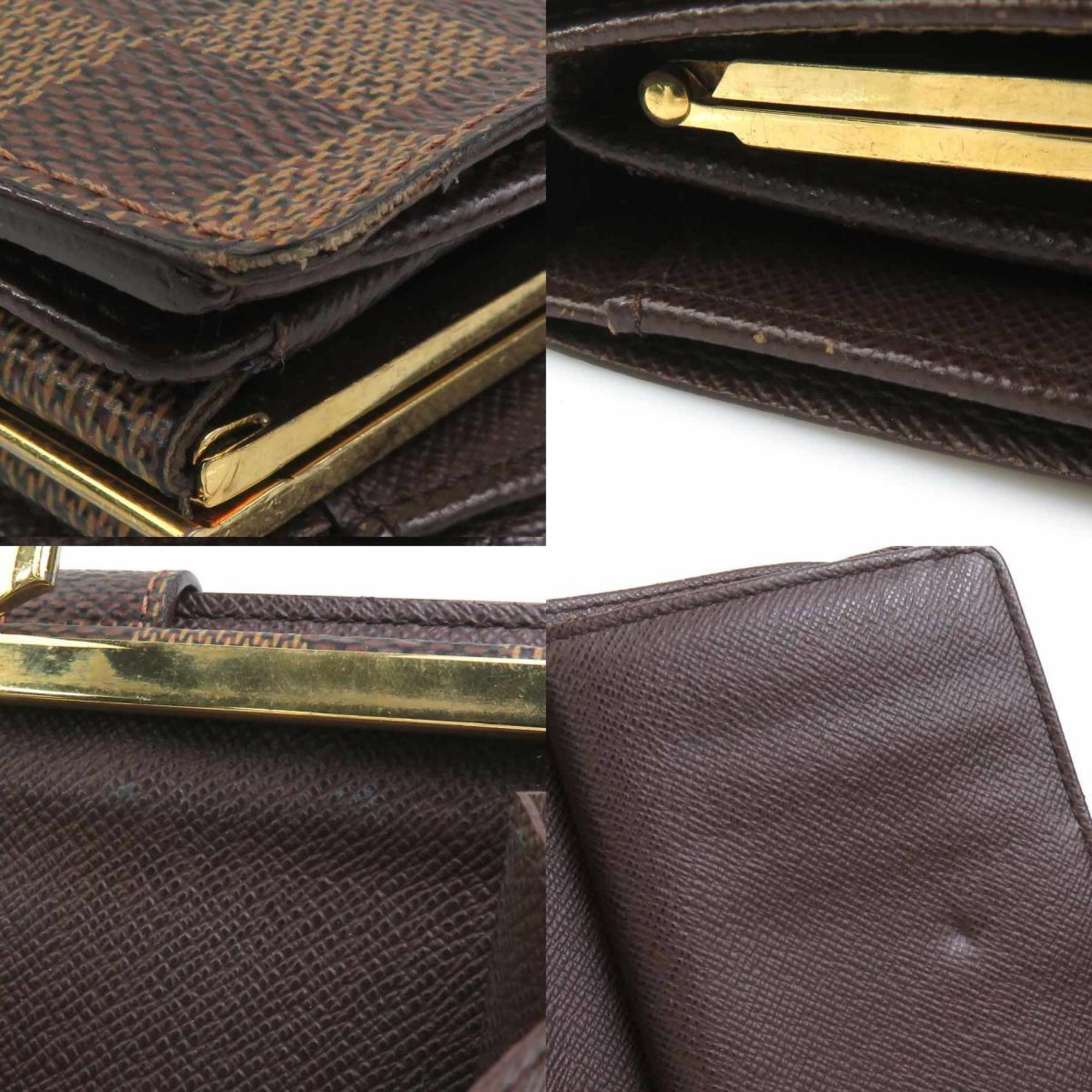 Louis Vuitton Damier Brown Damier Canvas Galle Damier Canvas Wallet (Bi-Fold) (Pre-Owned)