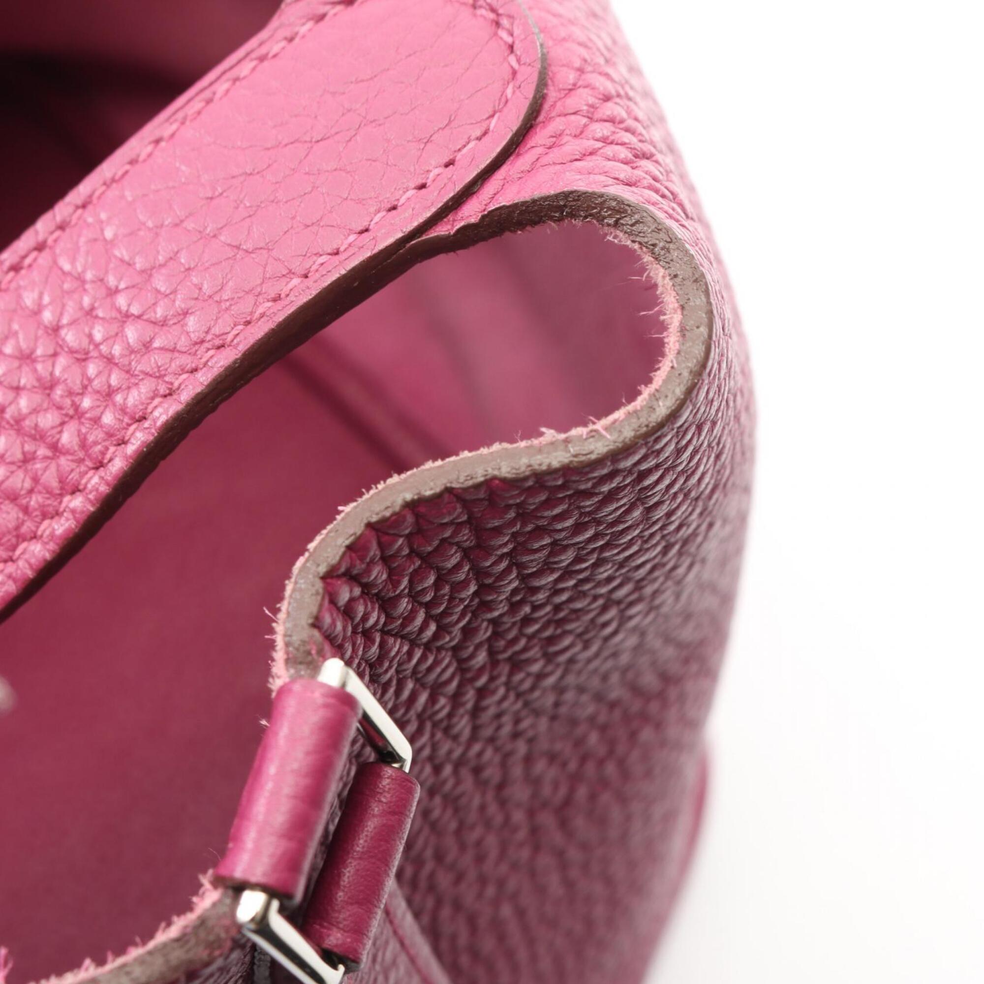 Hermes Purple Tosca Taurillon Clemence Leather Leather Handbag (Pre-Owned)