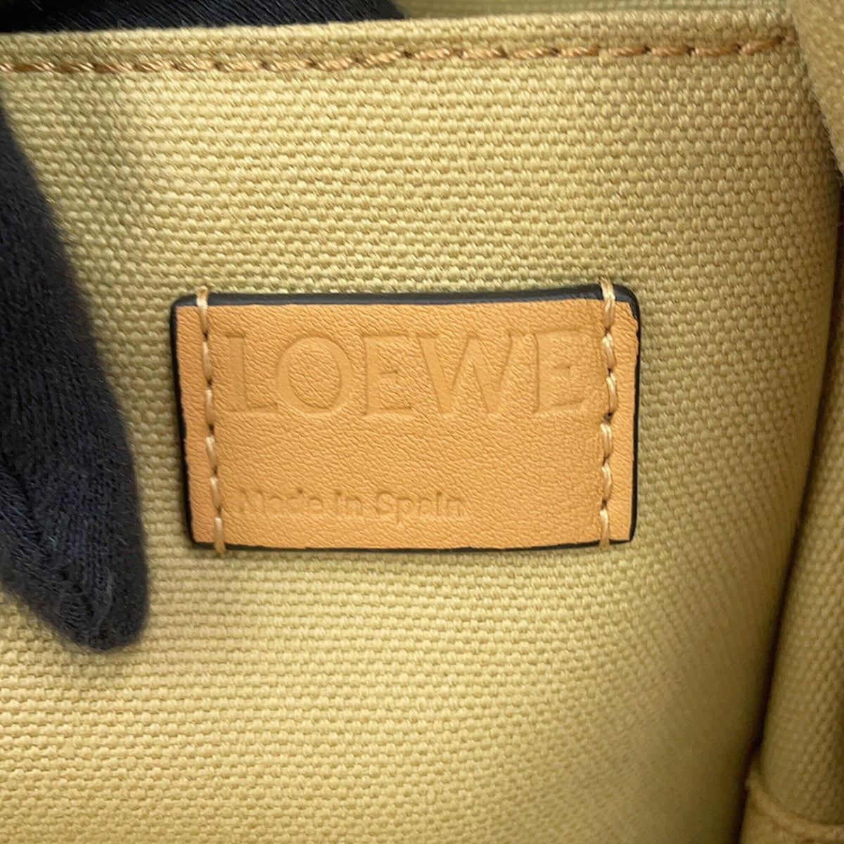 Loewe Beige Canvas Leather Backpack Handbag (Pre-Owned)