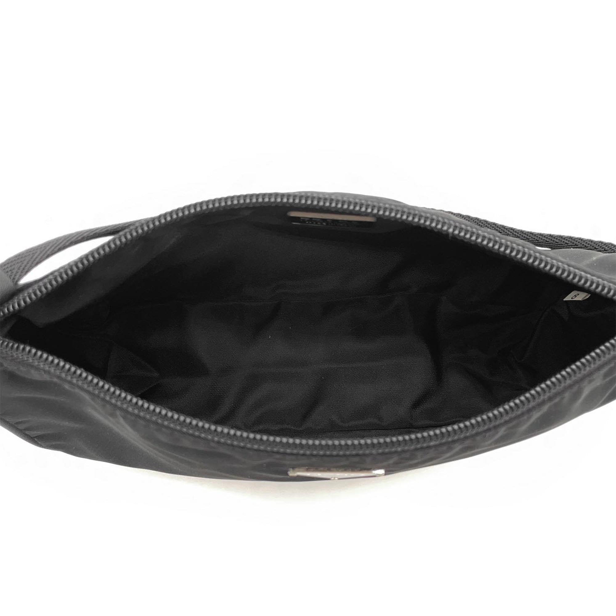Prada Black Nylon Leather Handbag (Pre-Owned)