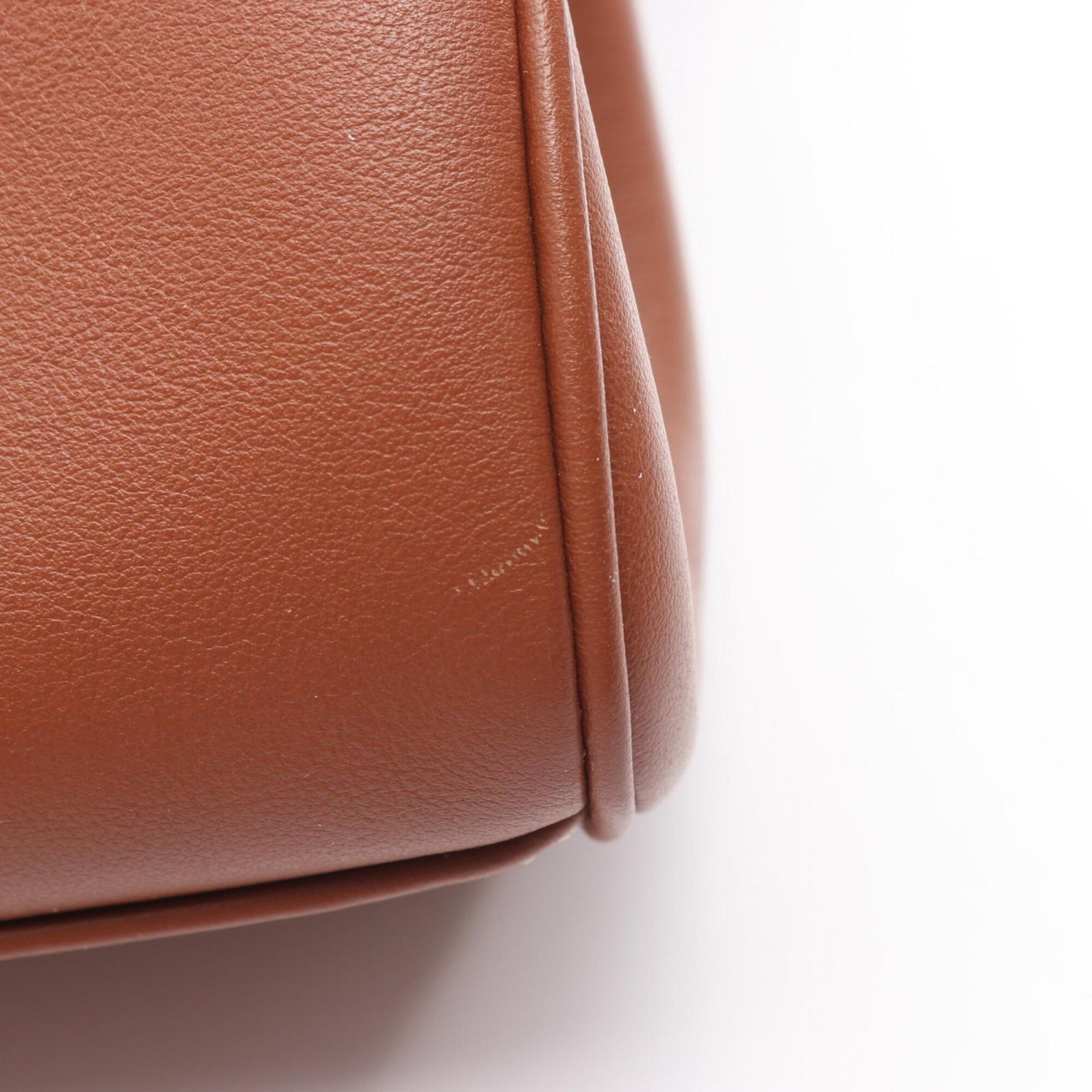 Celine Brown Leather Handbag Shoulder Bag (Pre-Owned)