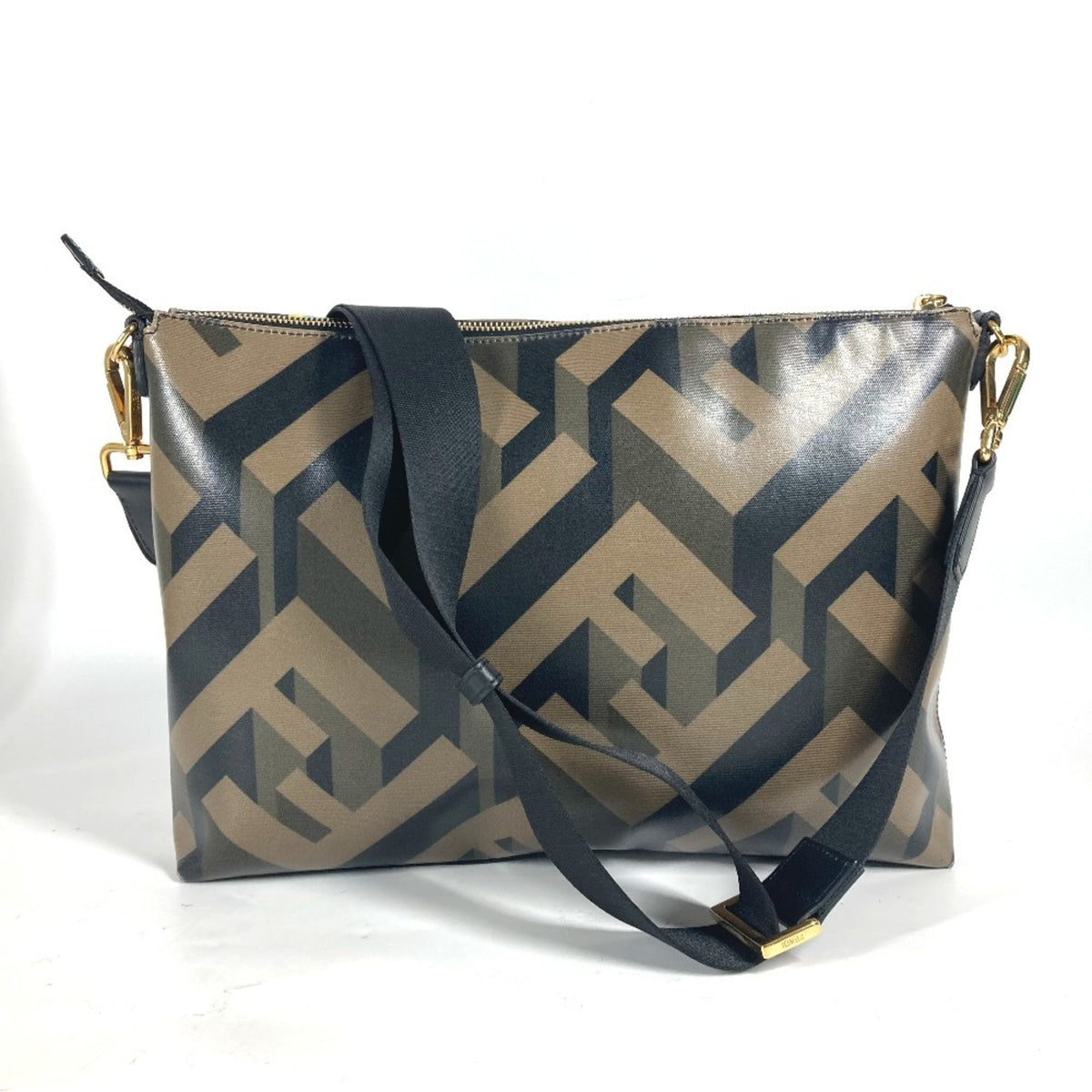 Fendi Brown Multi-Color Pvc Shoulder Bag (Pre-Owned)