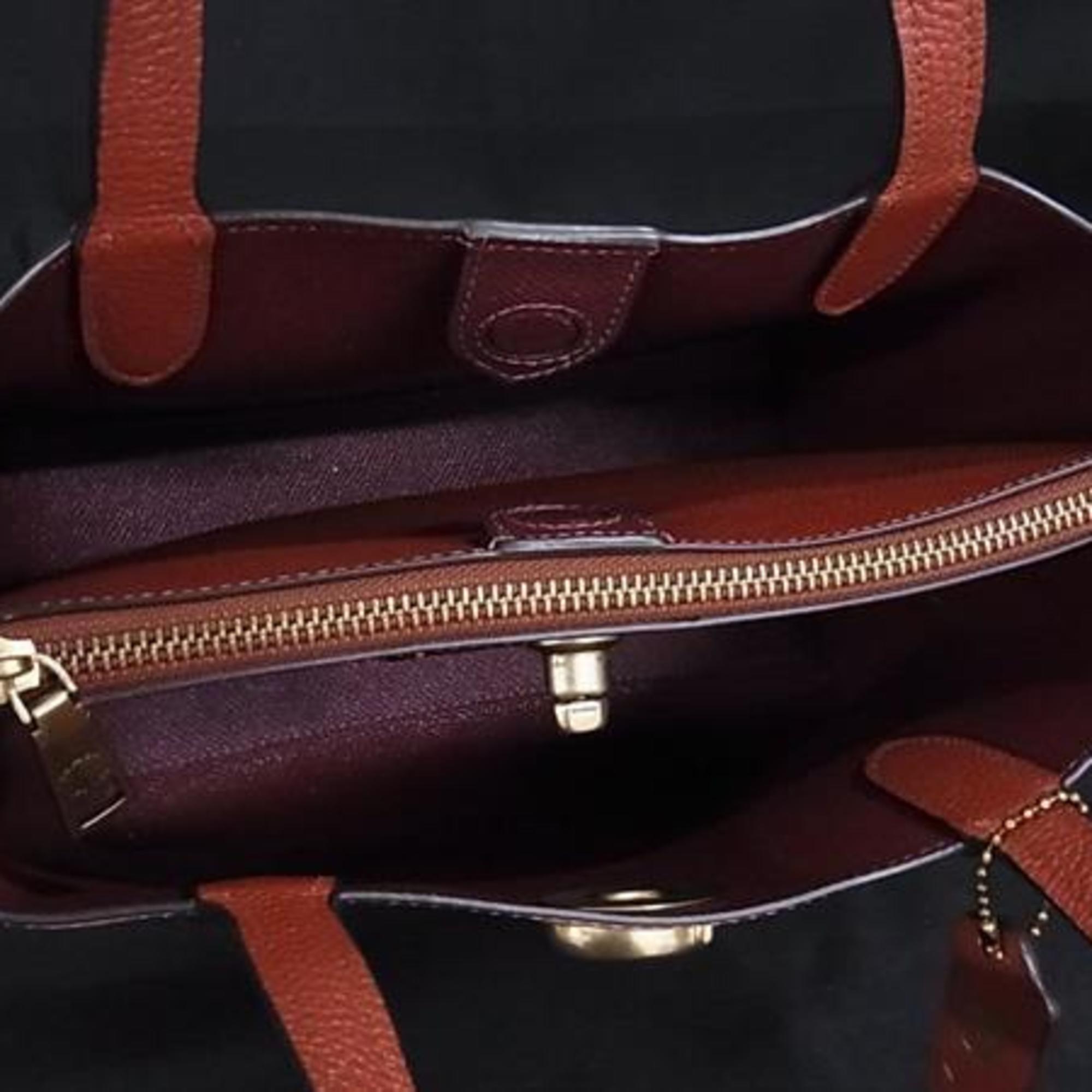 Coach Pink Leather Handbag Shoulder Bag (Pre-Owned)
