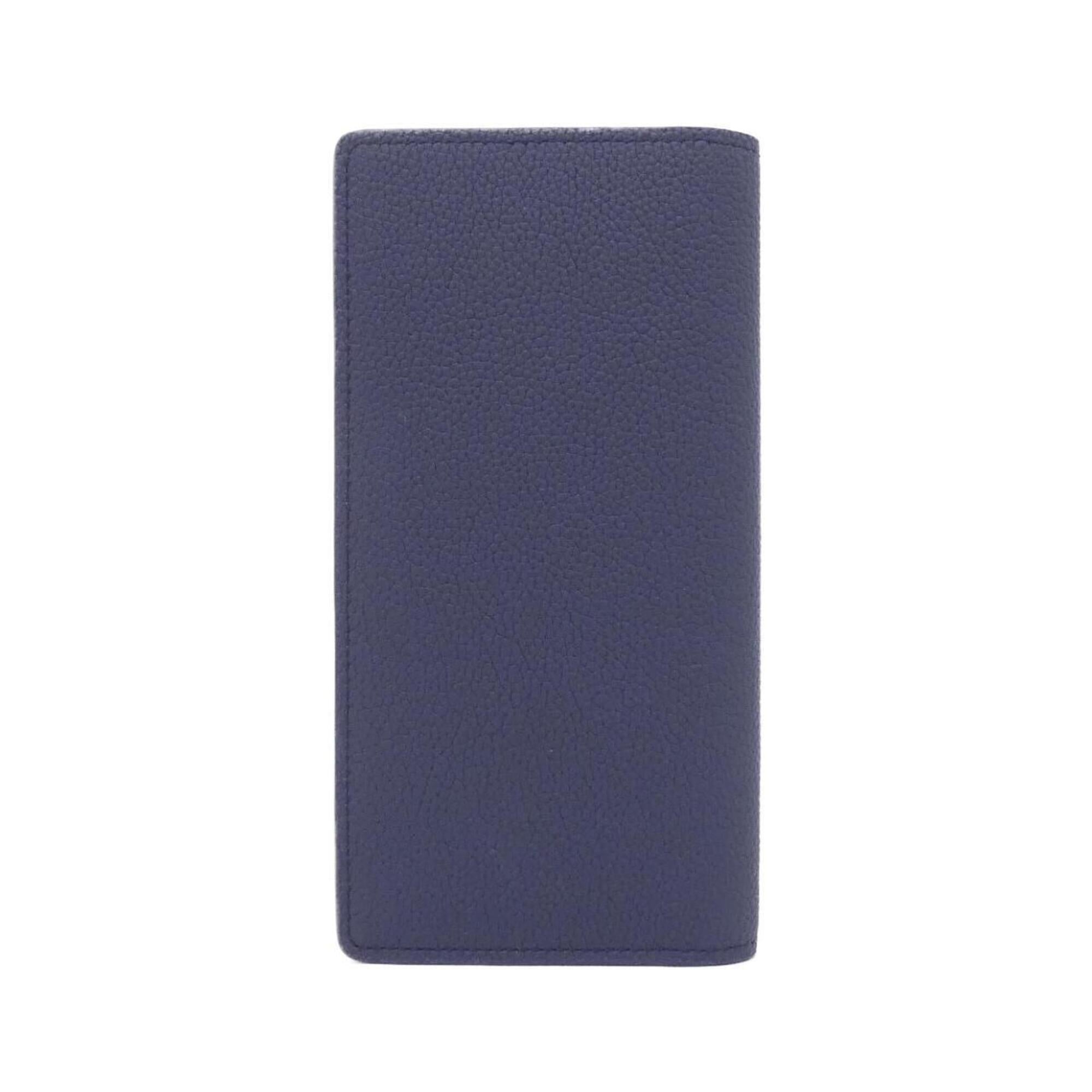 Louis Vuitton Navy Leather Long Wallet (Bi-Fold) (Pre-Owned)