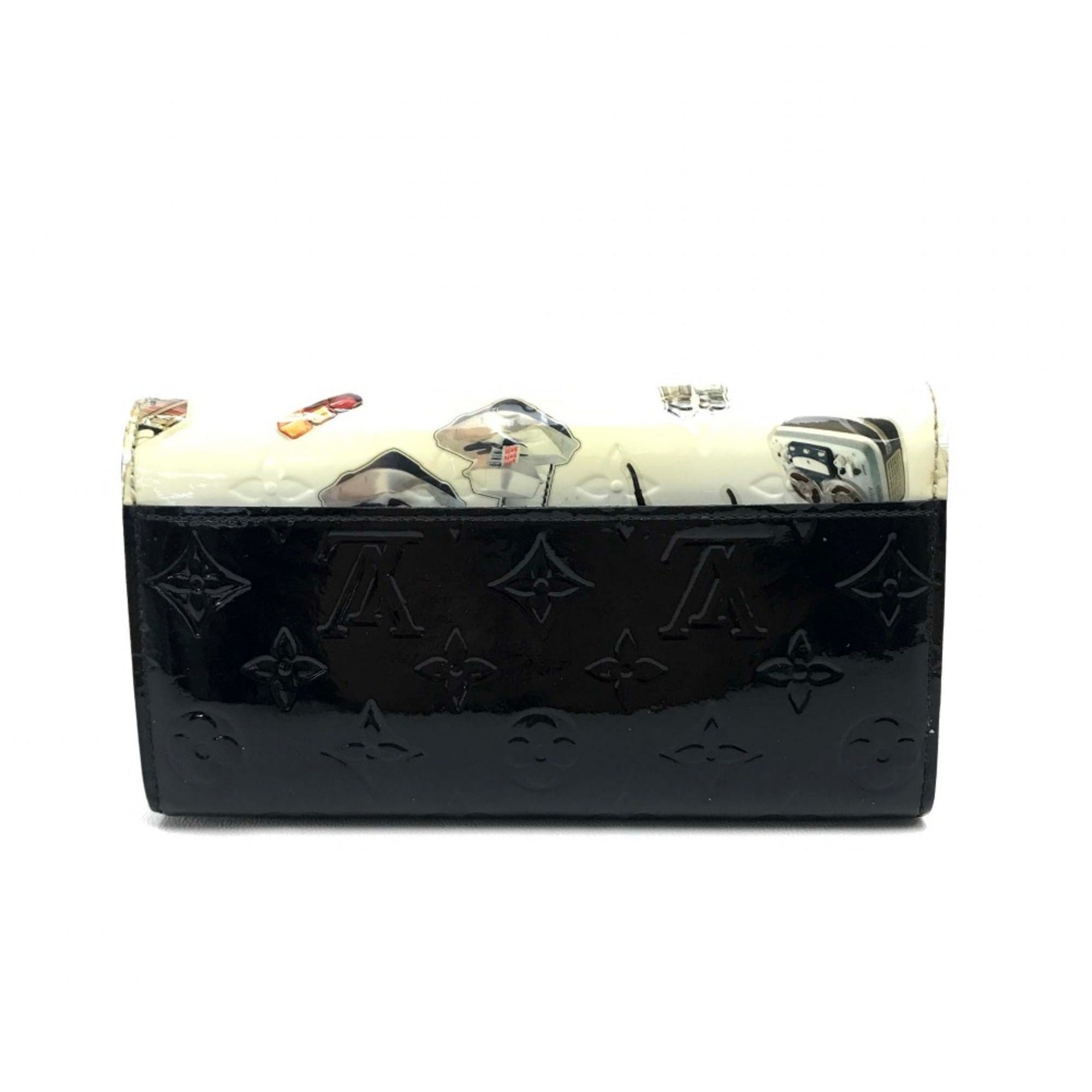Louis Vuitton White Leather Long Wallet (Bi-Fold) (Pre-Owned)