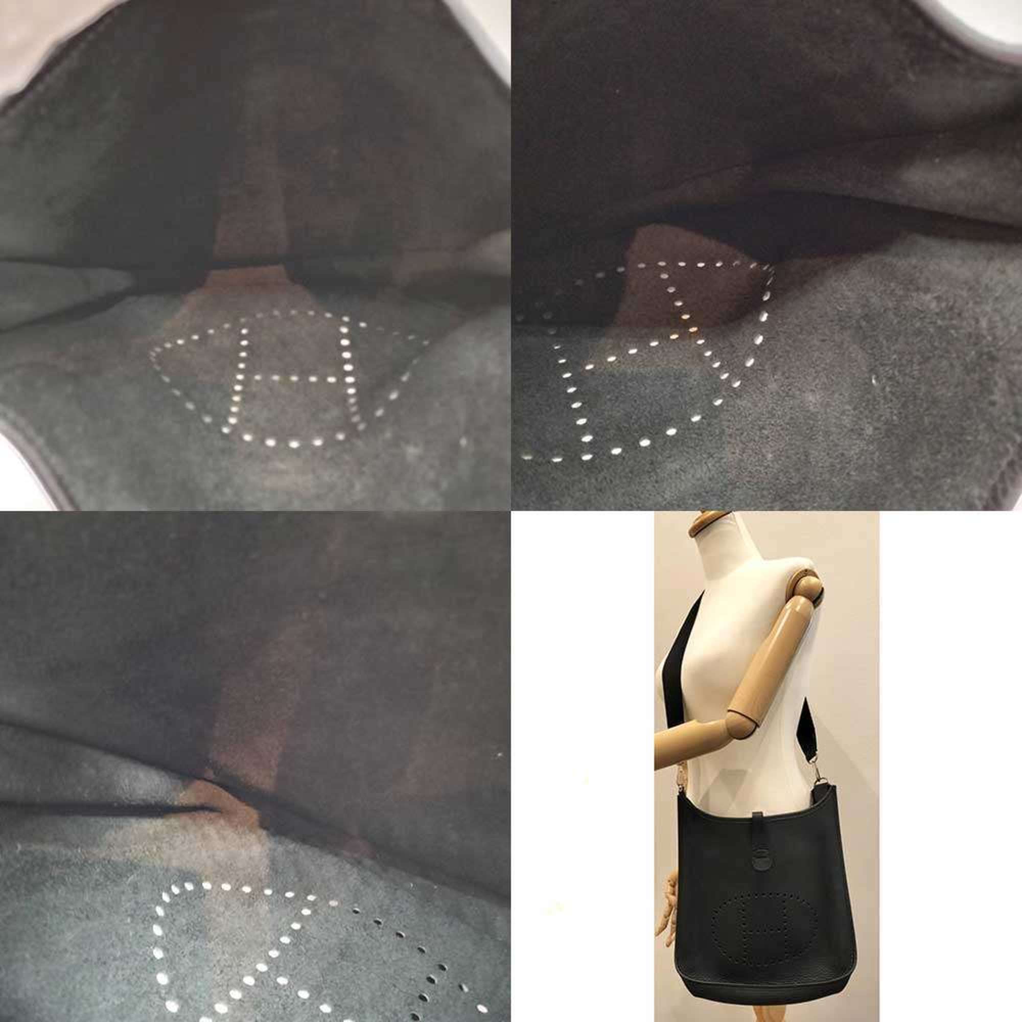Hermes Evelyne Black Taurillon Clemence Leather Shoulder Bag (Pre-Owned)