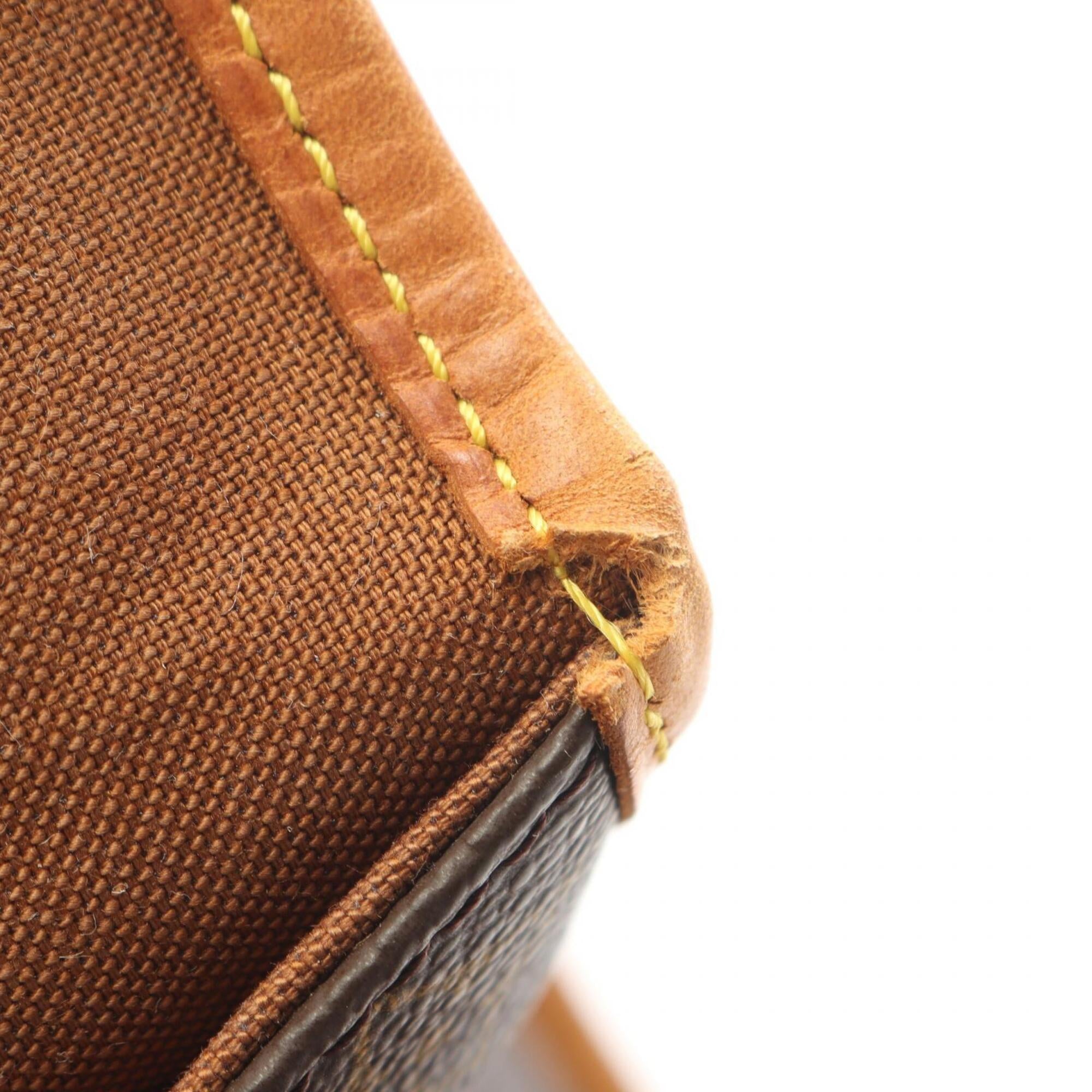 Louis Vuitton Monogram Brown Coated Canvas Leather Handbag (Pre-Owned)