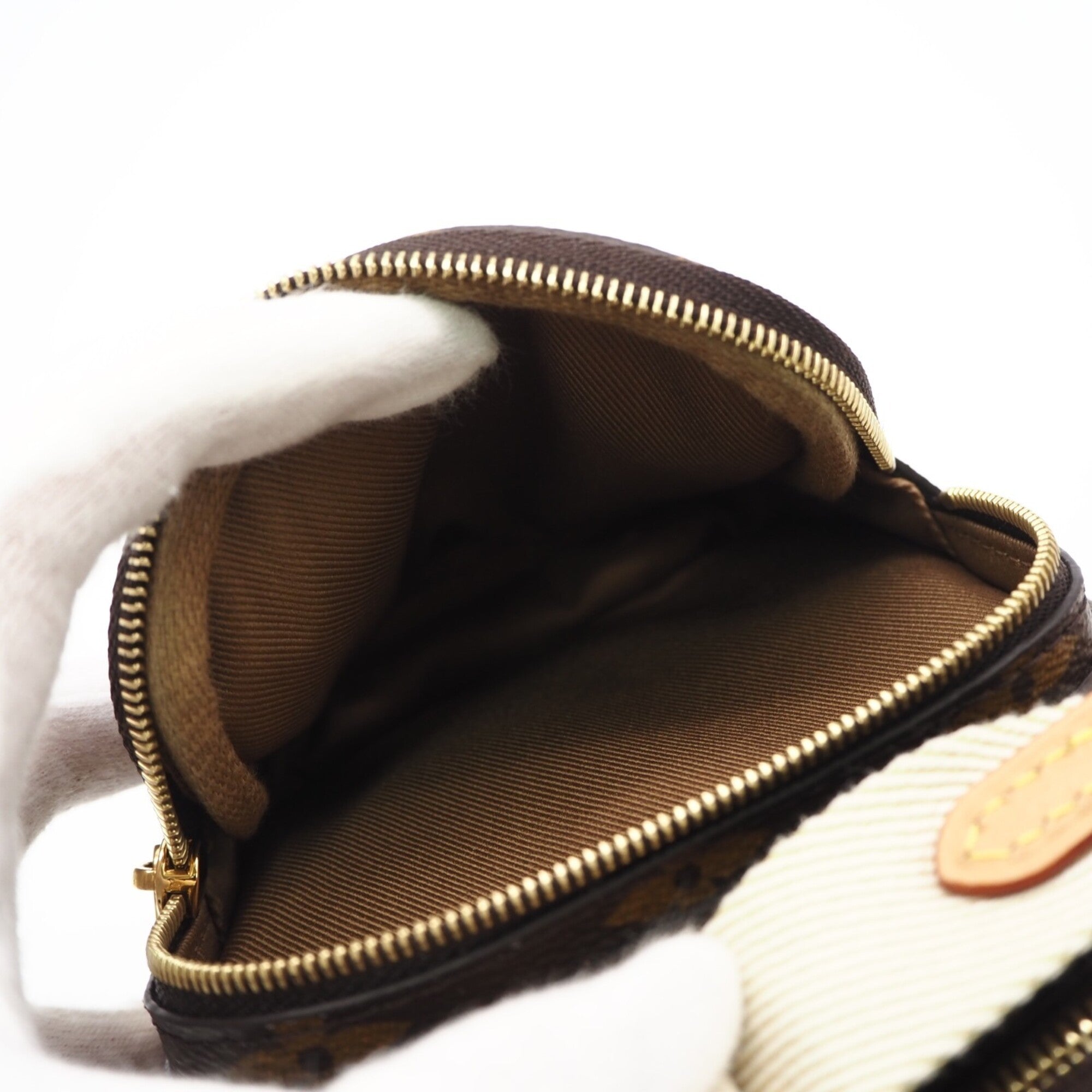 Louis Vuitton Monogram Beige Brown Coated Canvas Leather Shoulder Bag (Pre-Owned)