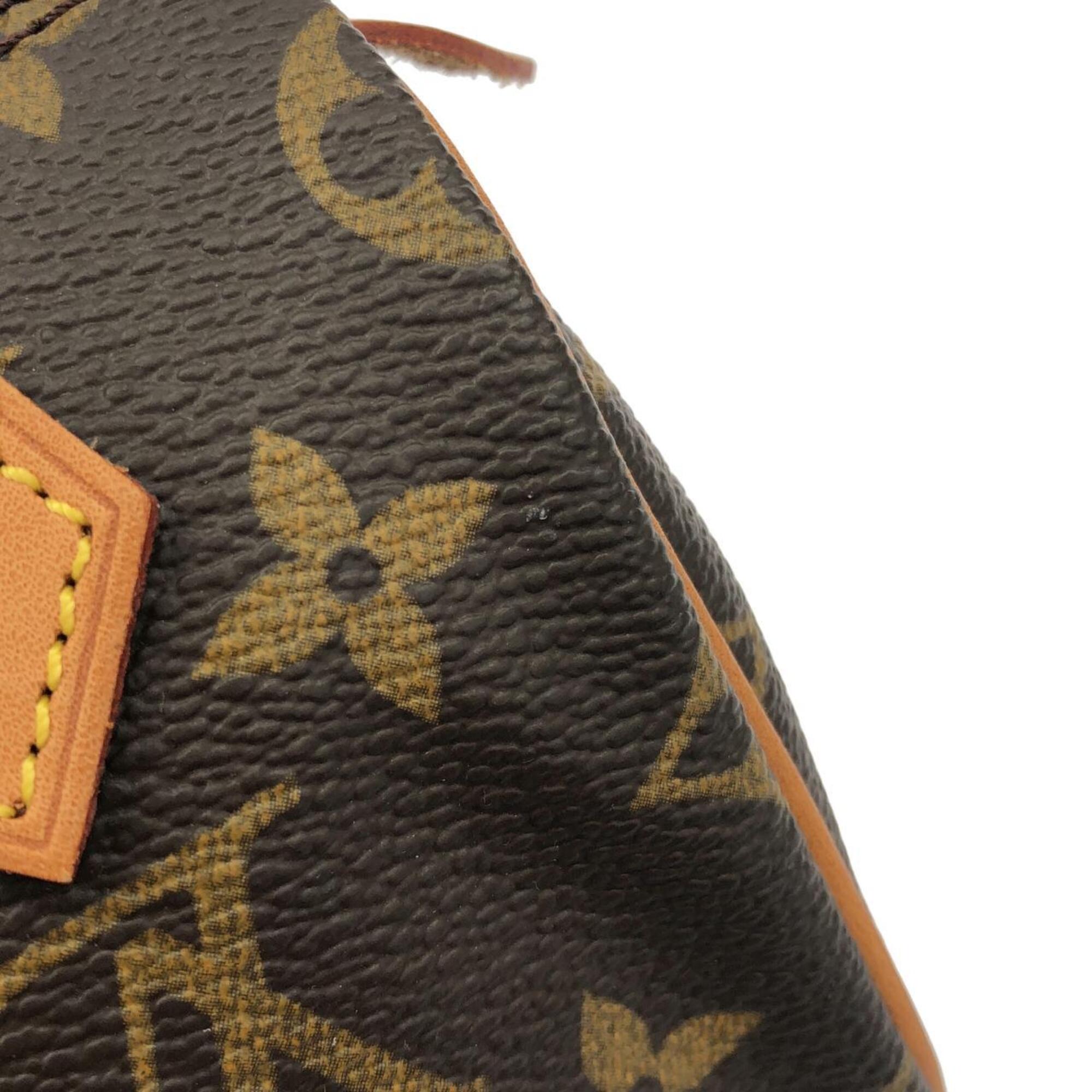 Louis Vuitton Monogram Mini Marron Coated Canvas Boston Bag Handbag (Pre-Owned)