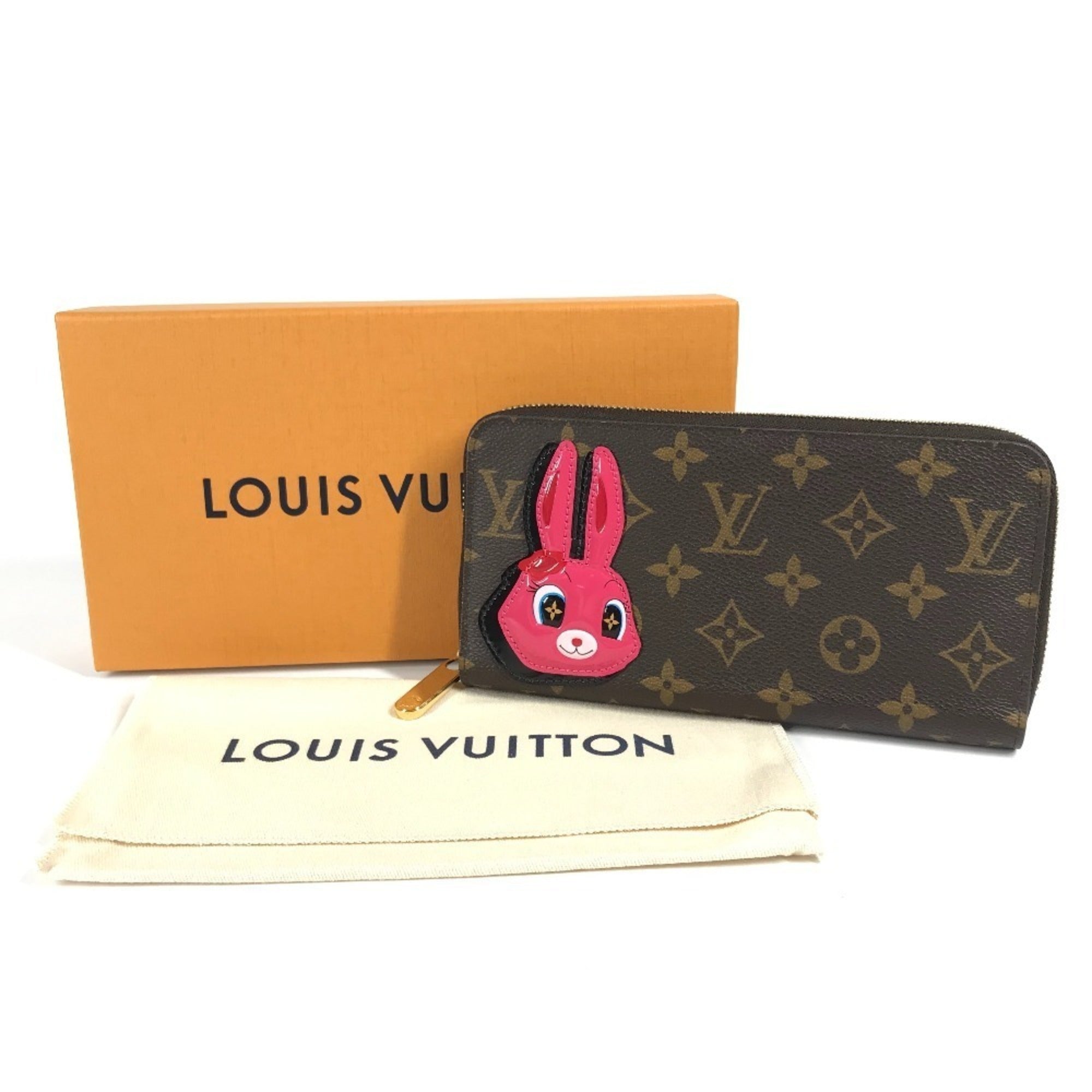 Louis Vuitton Brown Pink Monogram Long Wallet (Bi-Fold) (Pre-Owned)