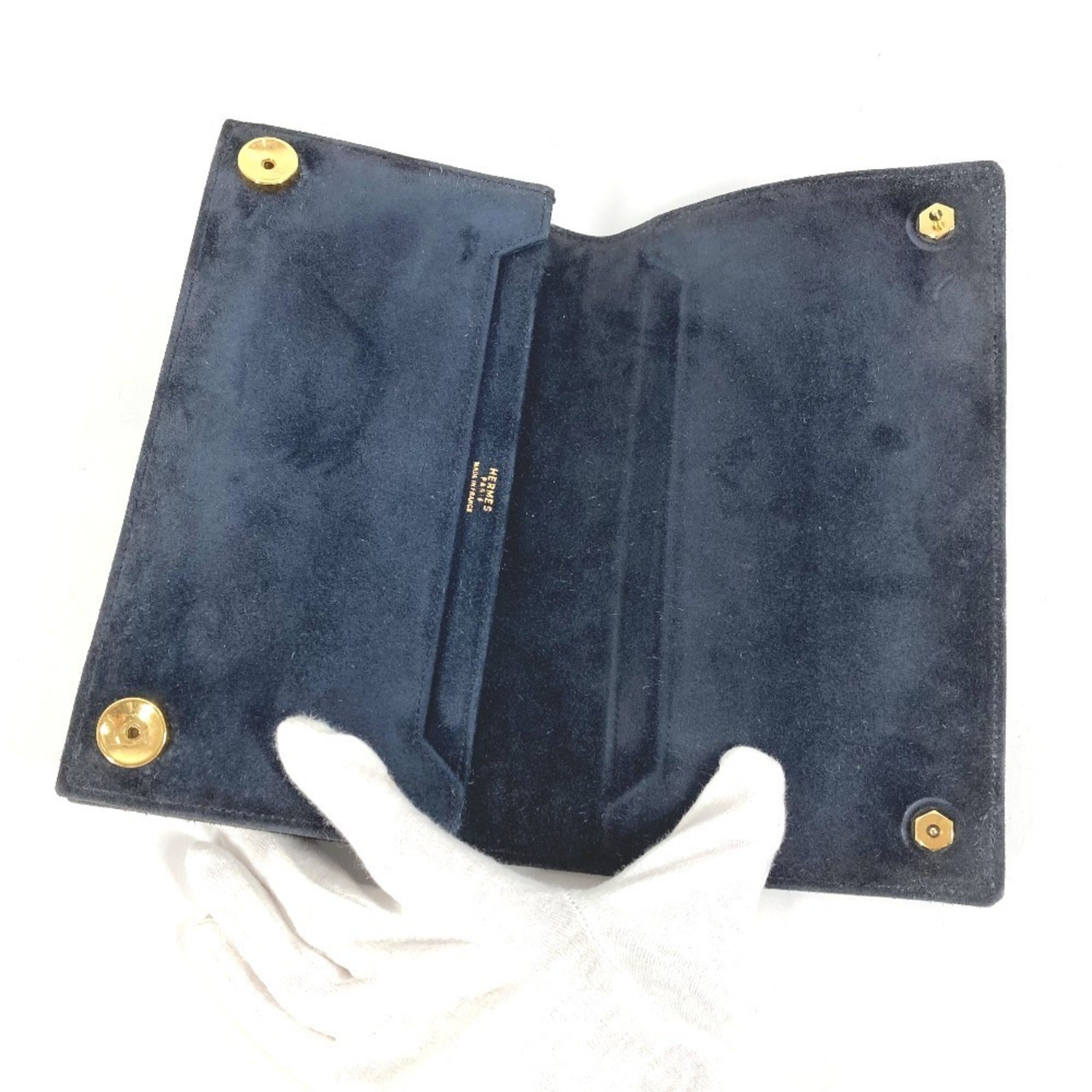 Hermes Navy Clutch Bag Pouch (Pre-Owned)