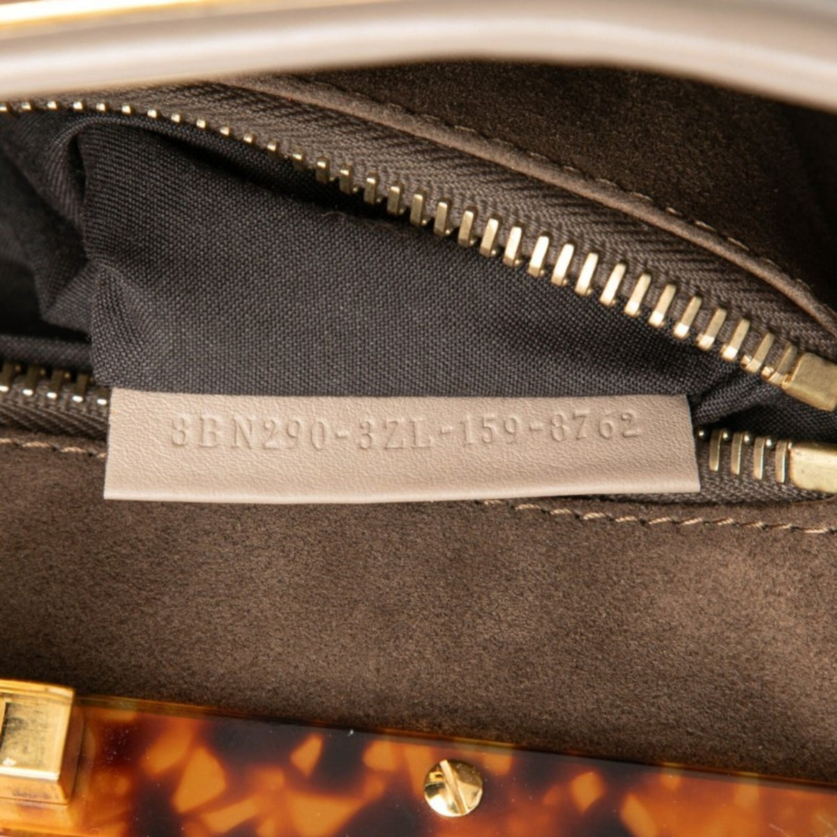 Fendi Beige Leather Handbag Shoulder Bag (Pre-Owned)