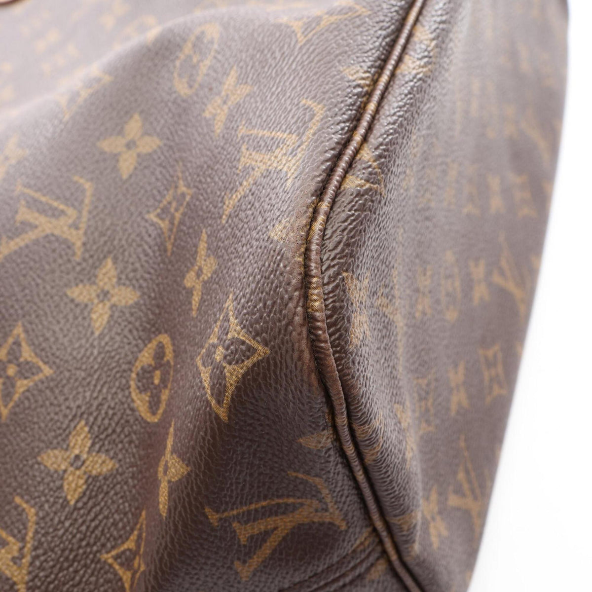 Louis Vuitton Brown Monogram Coated Canvas Leather Handbag Tote Bag (Pre-Owned)