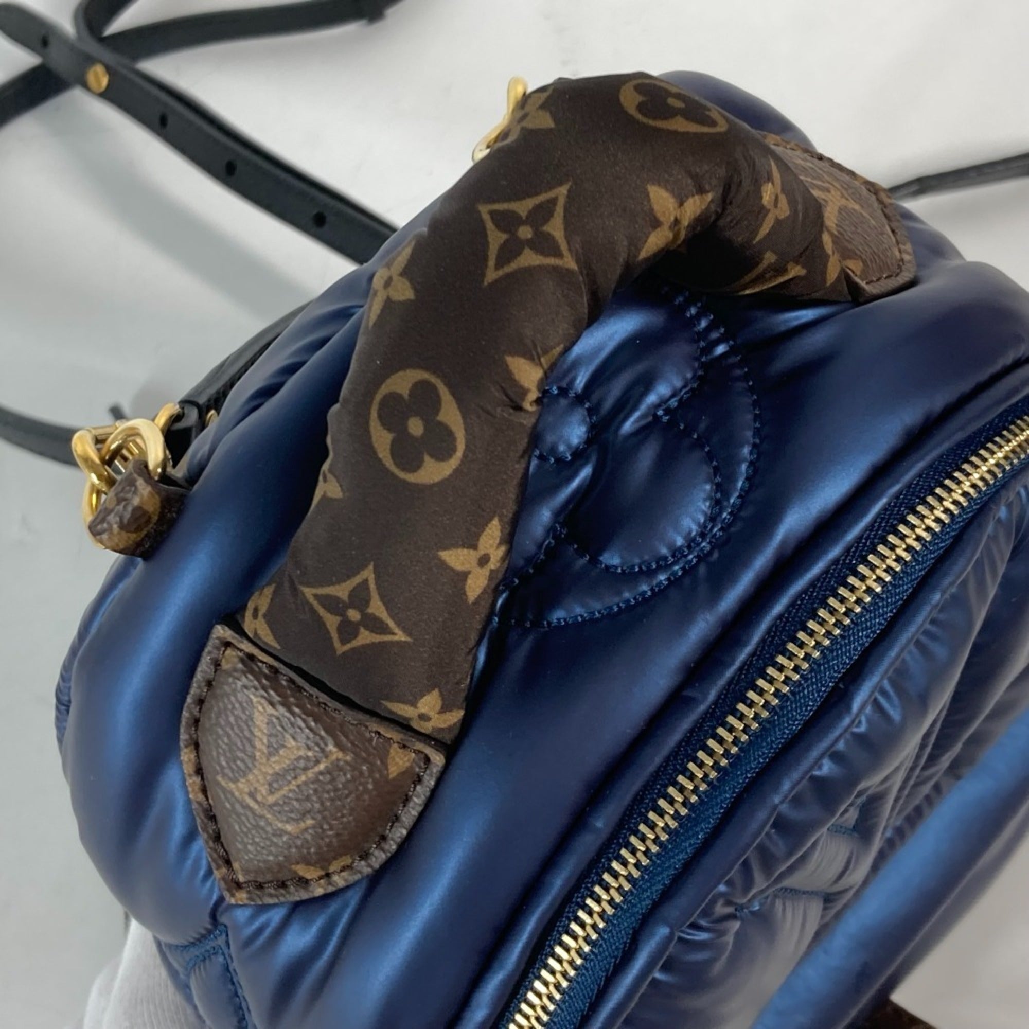 Louis Vuitton Brown Navy Monogram Nylon Backpack (Pre-Owned)