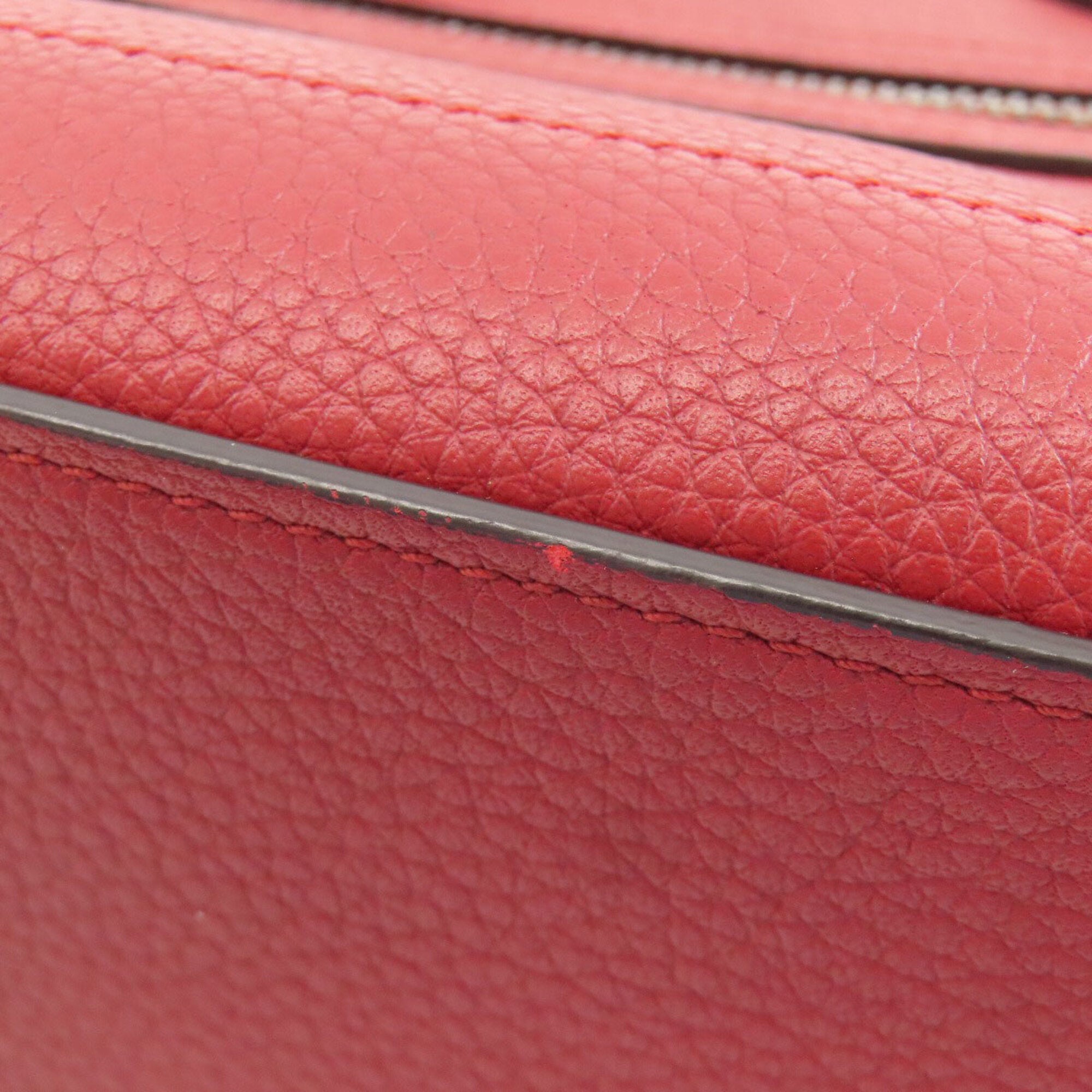 Celine Luggage Red Color Leather Handbag (Pre-Owned)